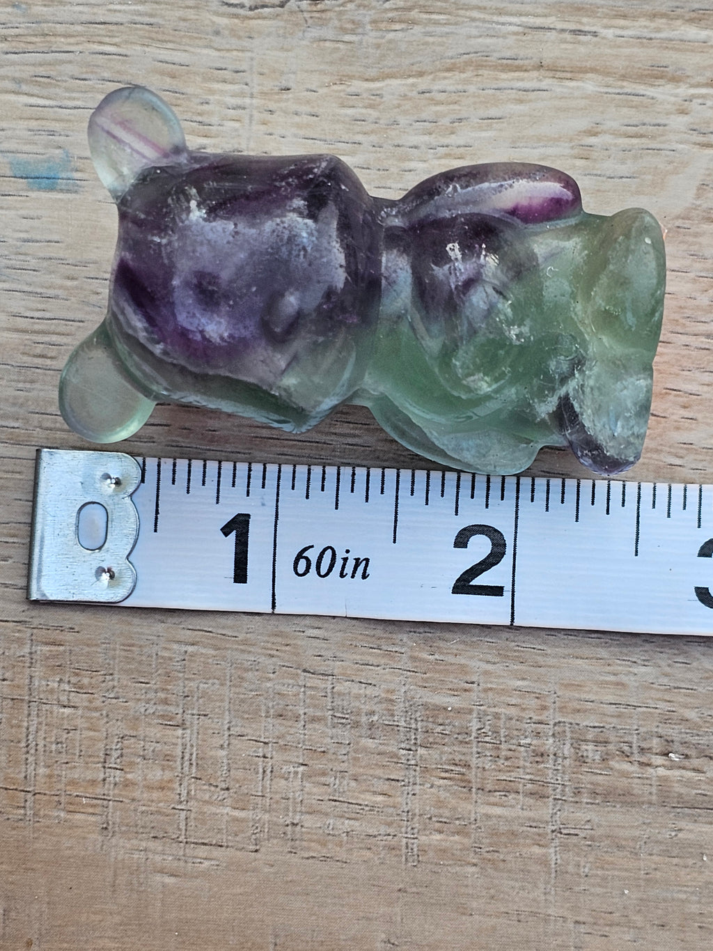 Rainbow Fluorite Crystal Bear