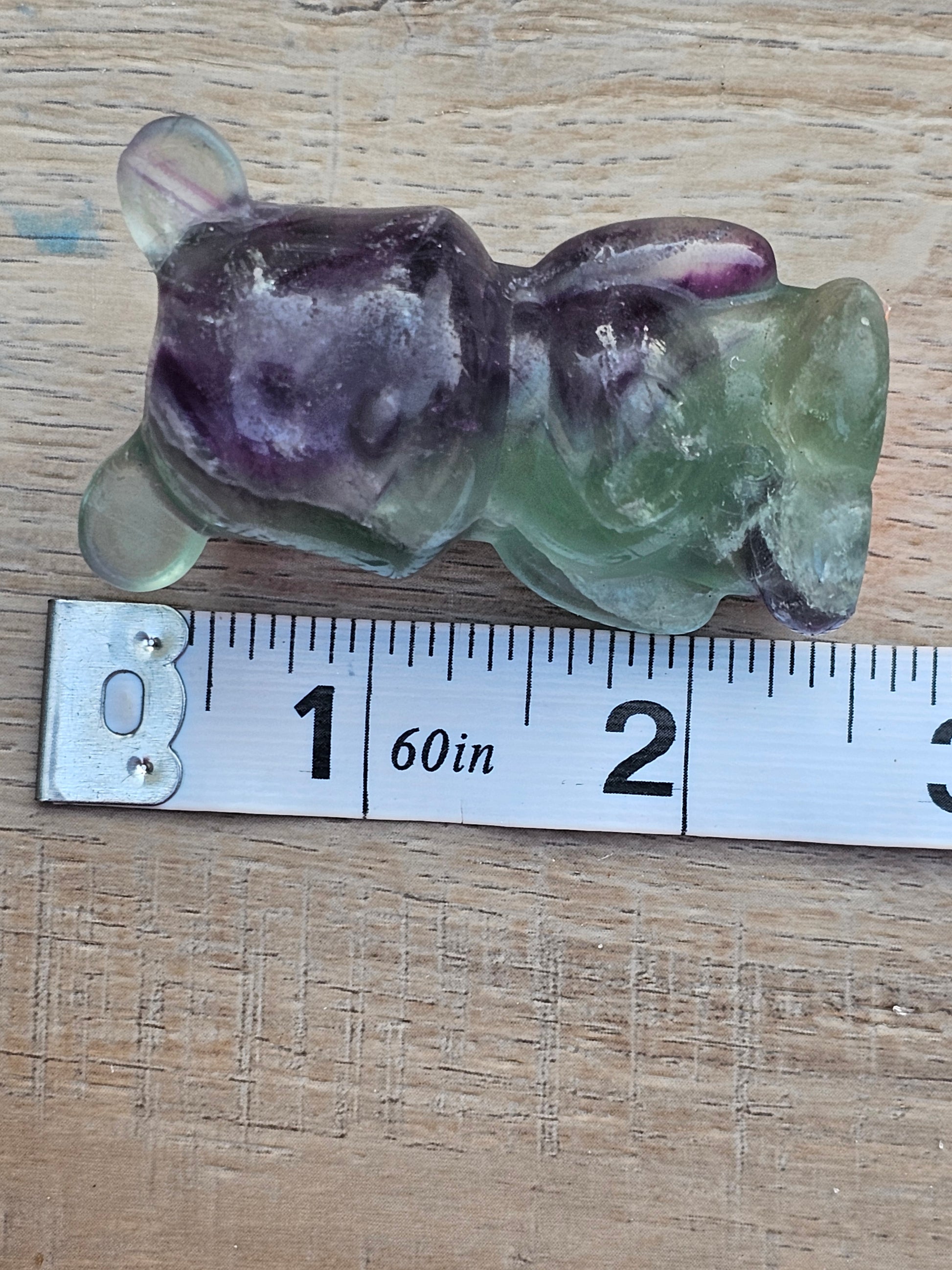 Rainbow Fluorite Crystal Bear