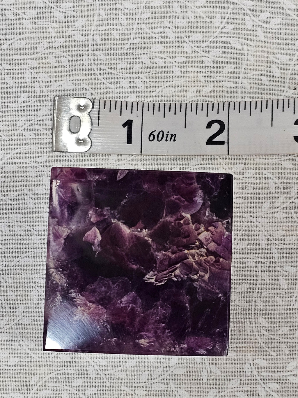 Purple Fluorite Crystal Cube 2 Inch Wide