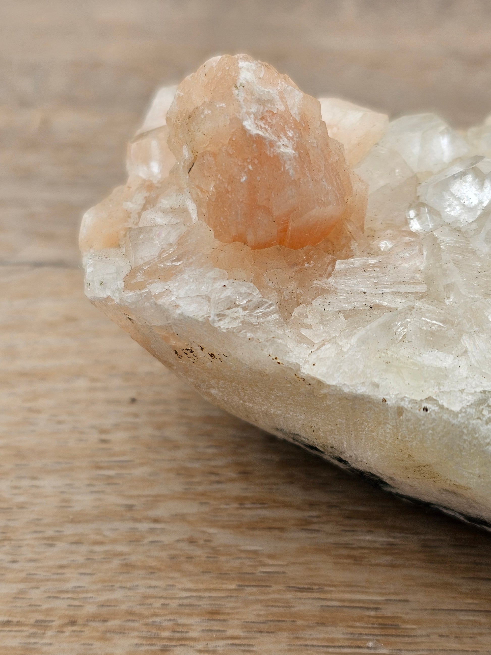 Apophyllite with Stillbite Raw Crystal Cluster
