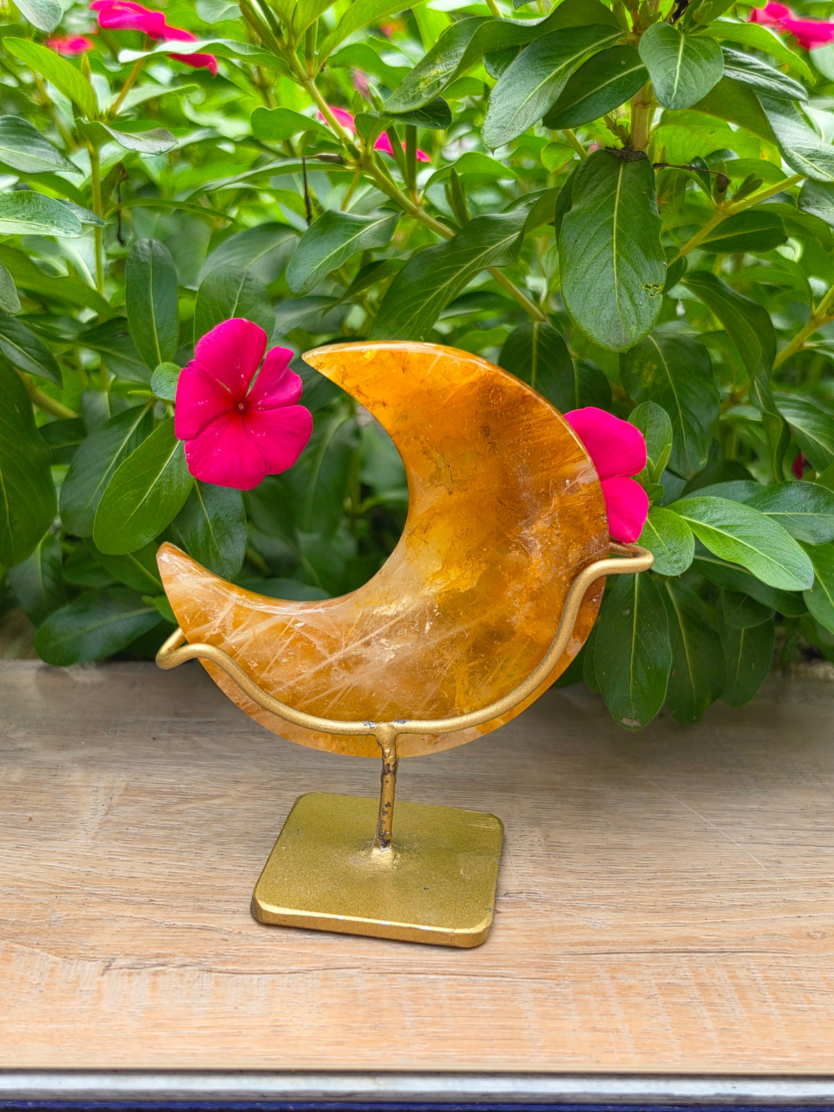 Golden Healer Crescent Moon on Stand