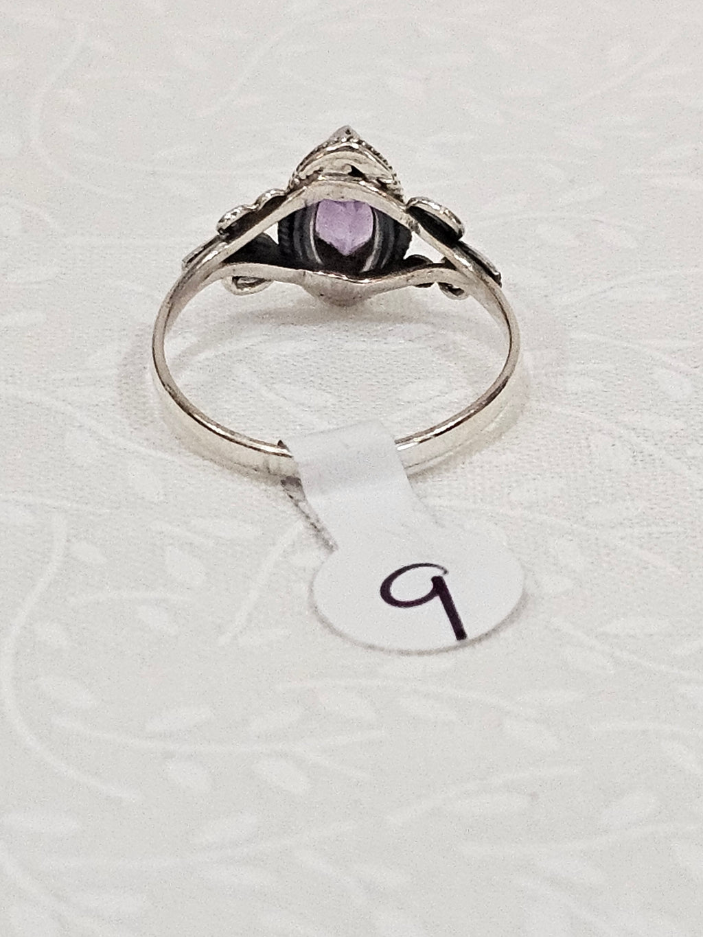 Sterling Silver Amethyst Gemstone Ring February Birthstone - Size 9