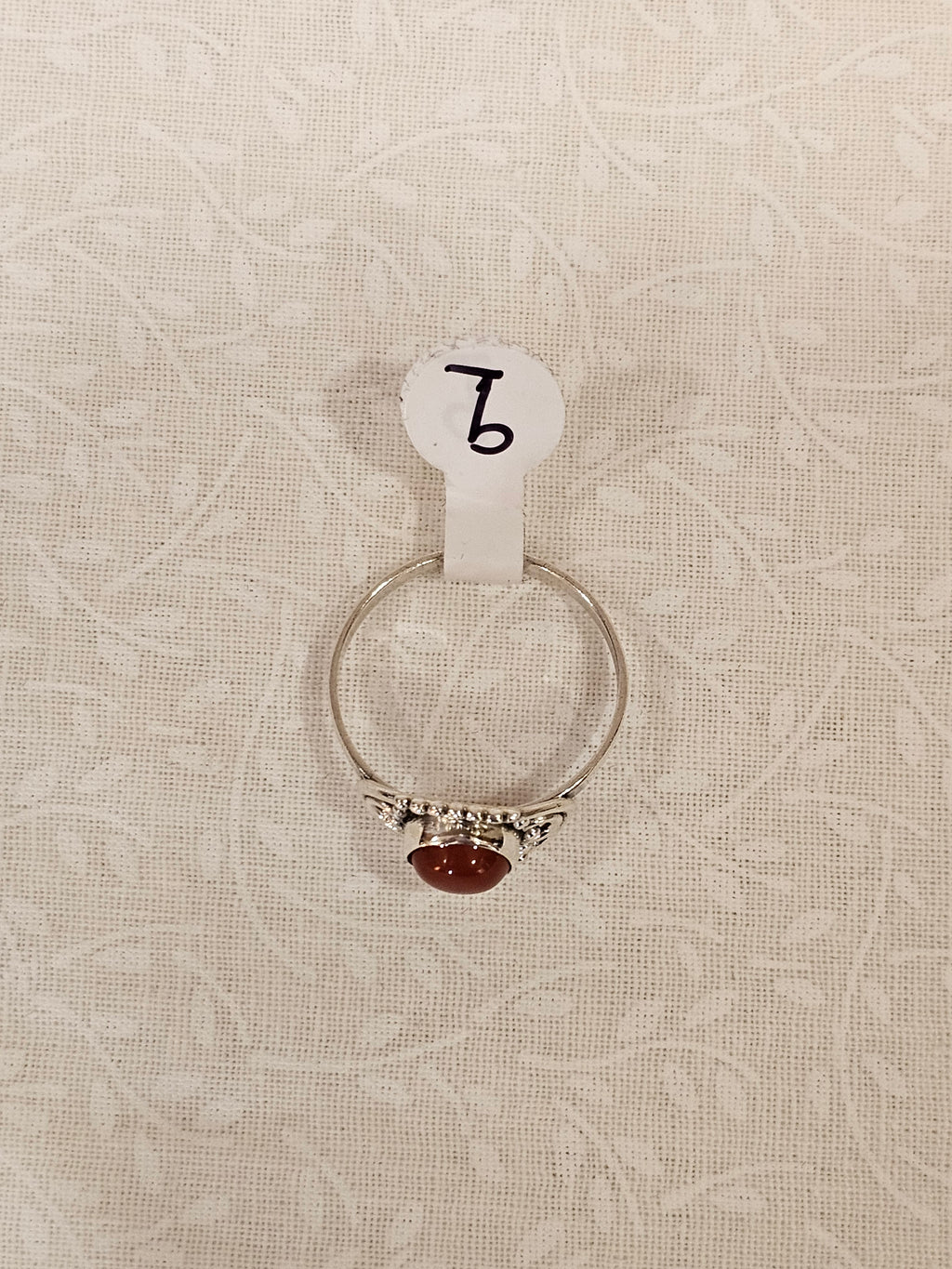 Sterling Silver Amber Gemstone Ring 9