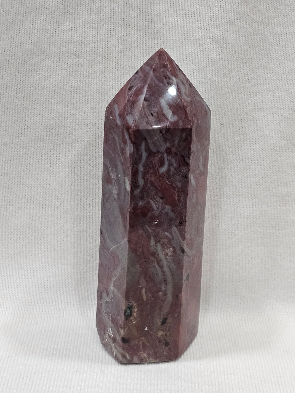Ocean Jasper Crystal Tower - Natural Polished Stone Point