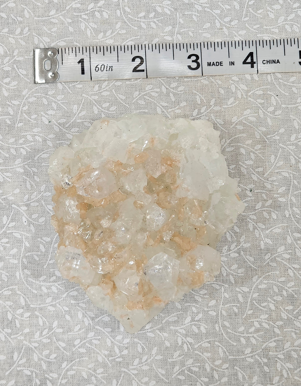 Apophyllite with Stillbite Raw Crystal Cluster