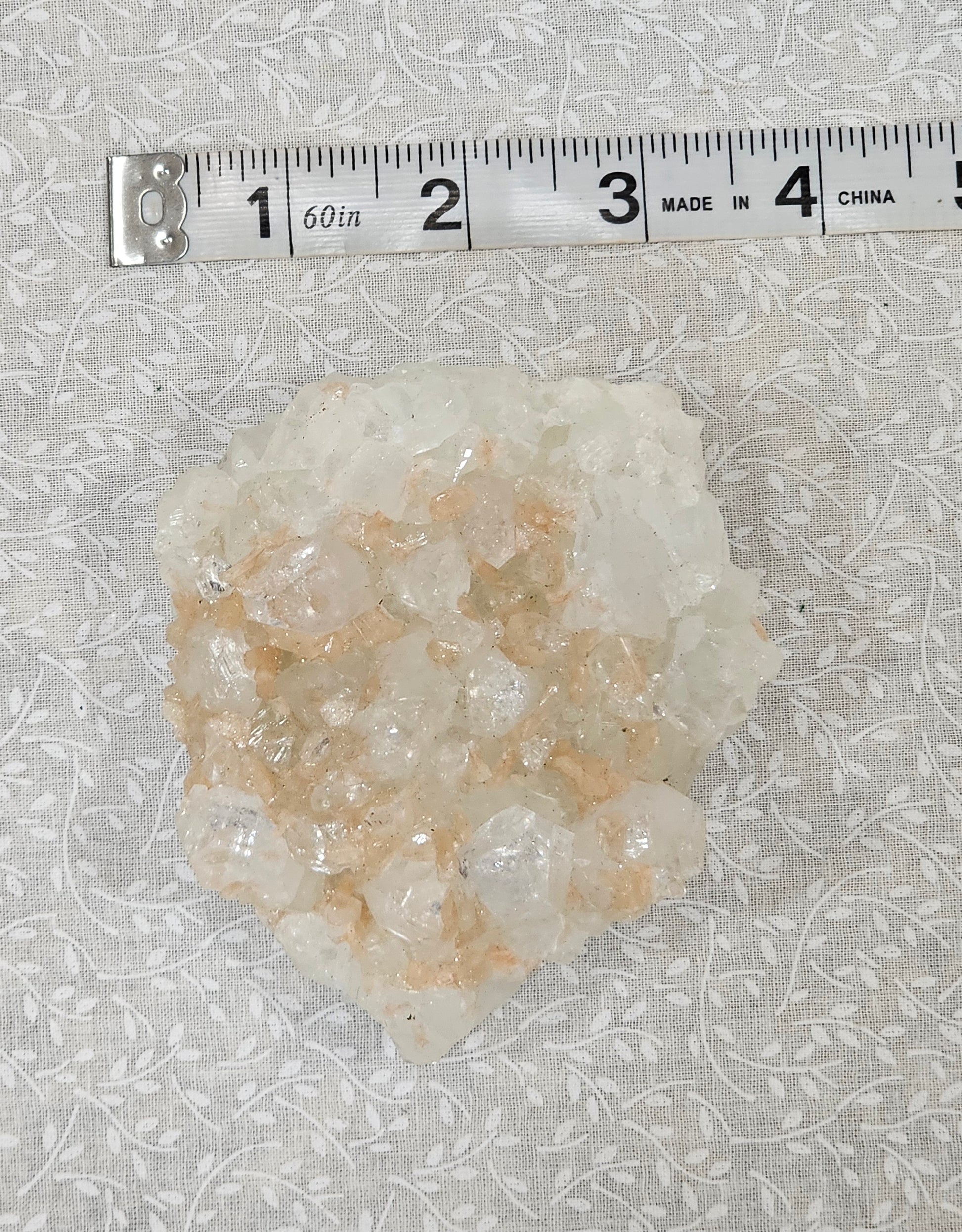 Apophyllite with Stillbite Raw Crystal Cluster