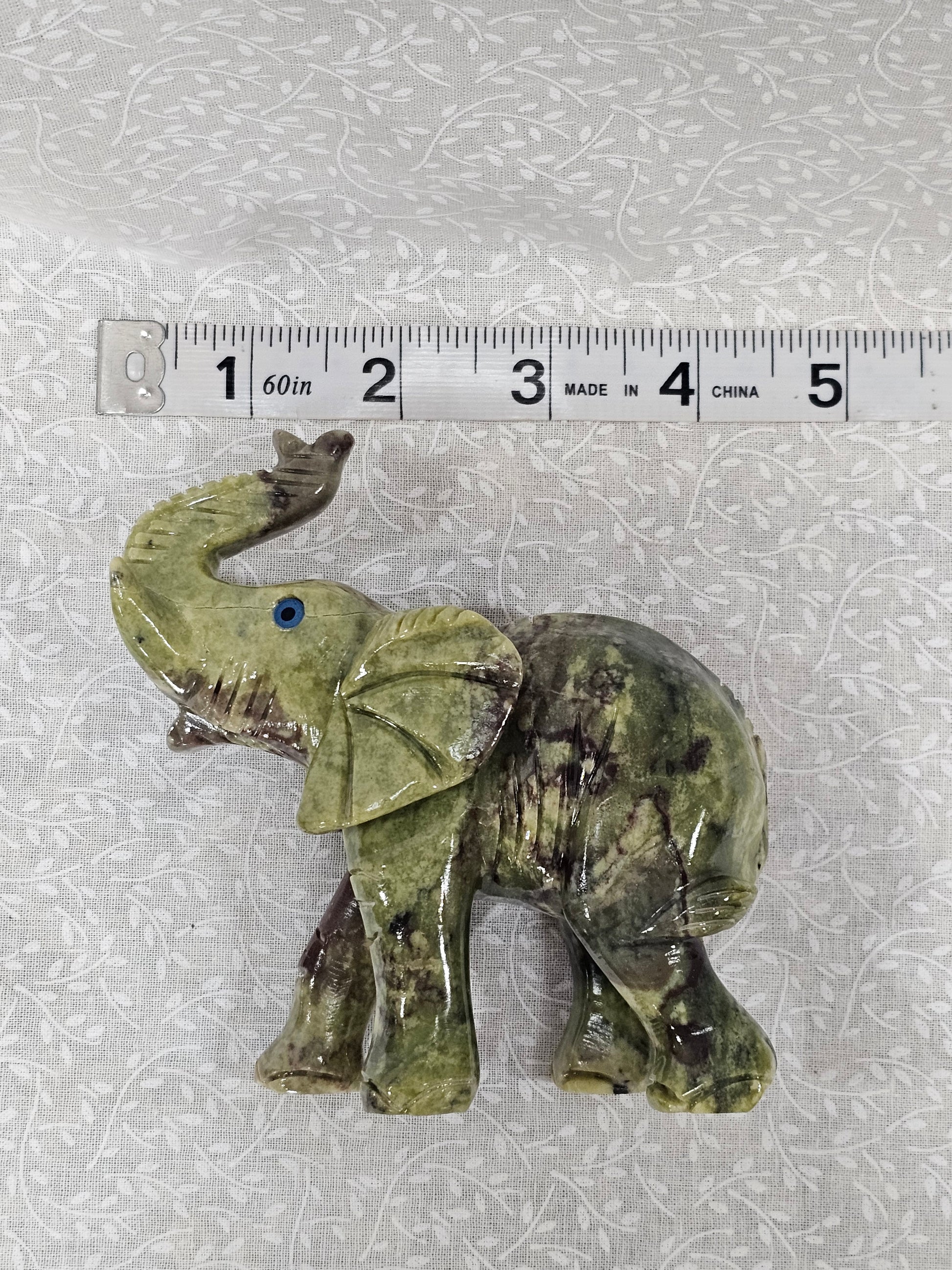 Serpentine Crystal Elephant