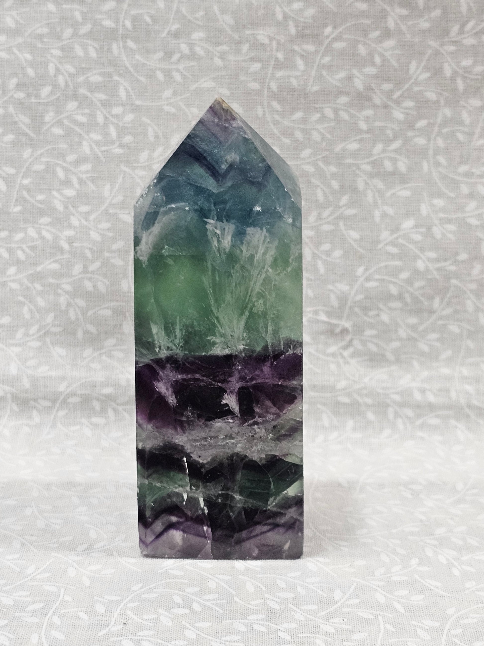 Rainbow Fluorite Crystal Tower