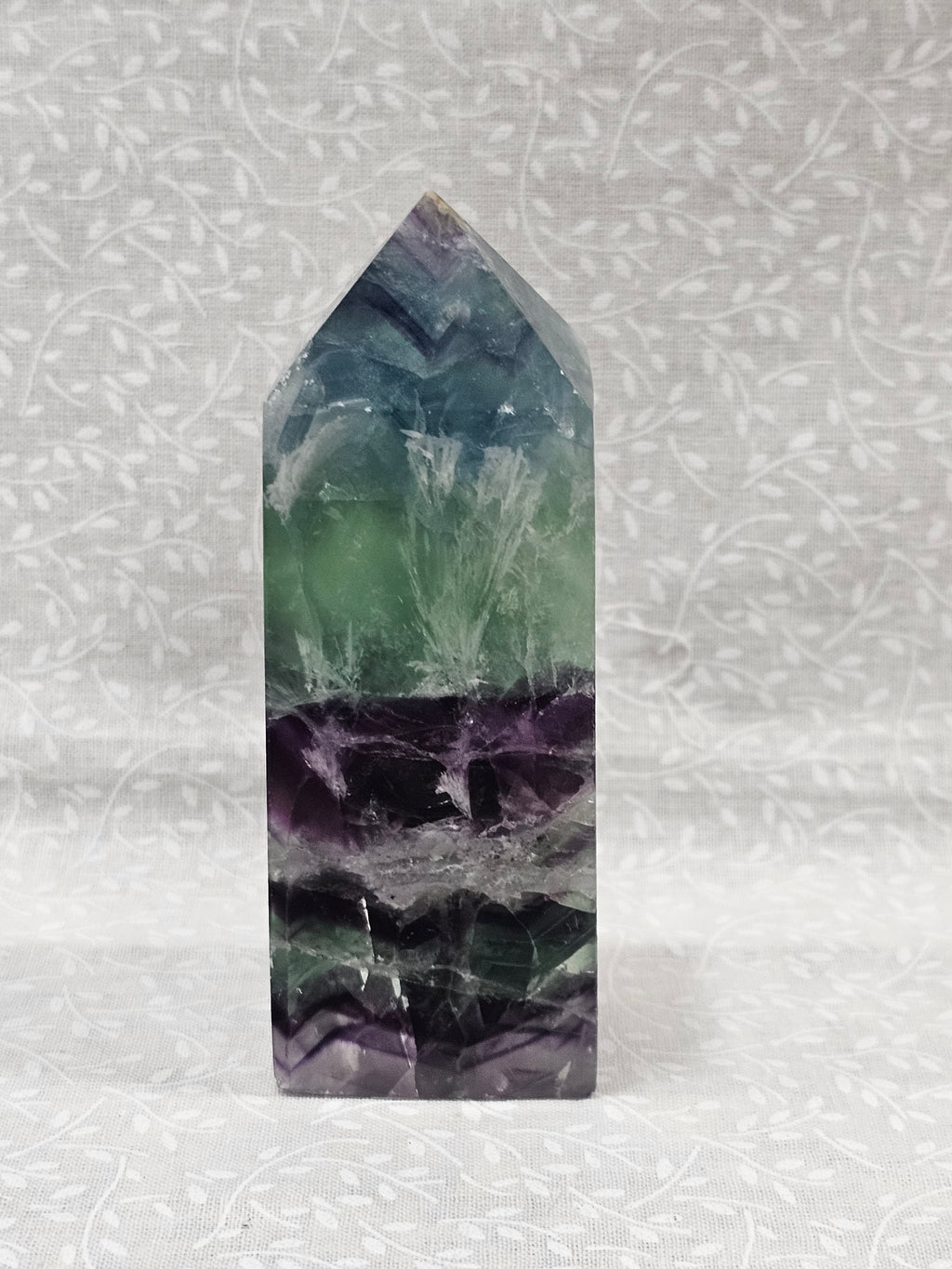 Rainbow Fluorite Crystal Tower
