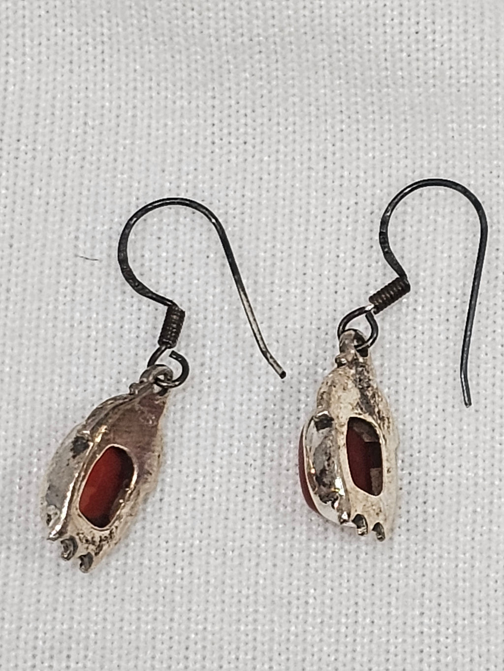 Red Carnelian Gemstone Sterling Silver Earrings