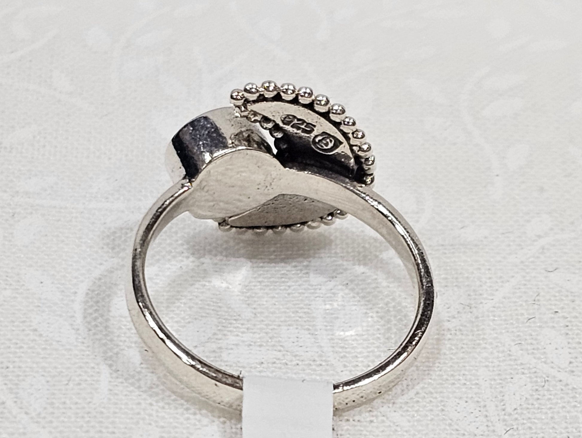 Sterling Silver Moonstone Moon Ring 6.5