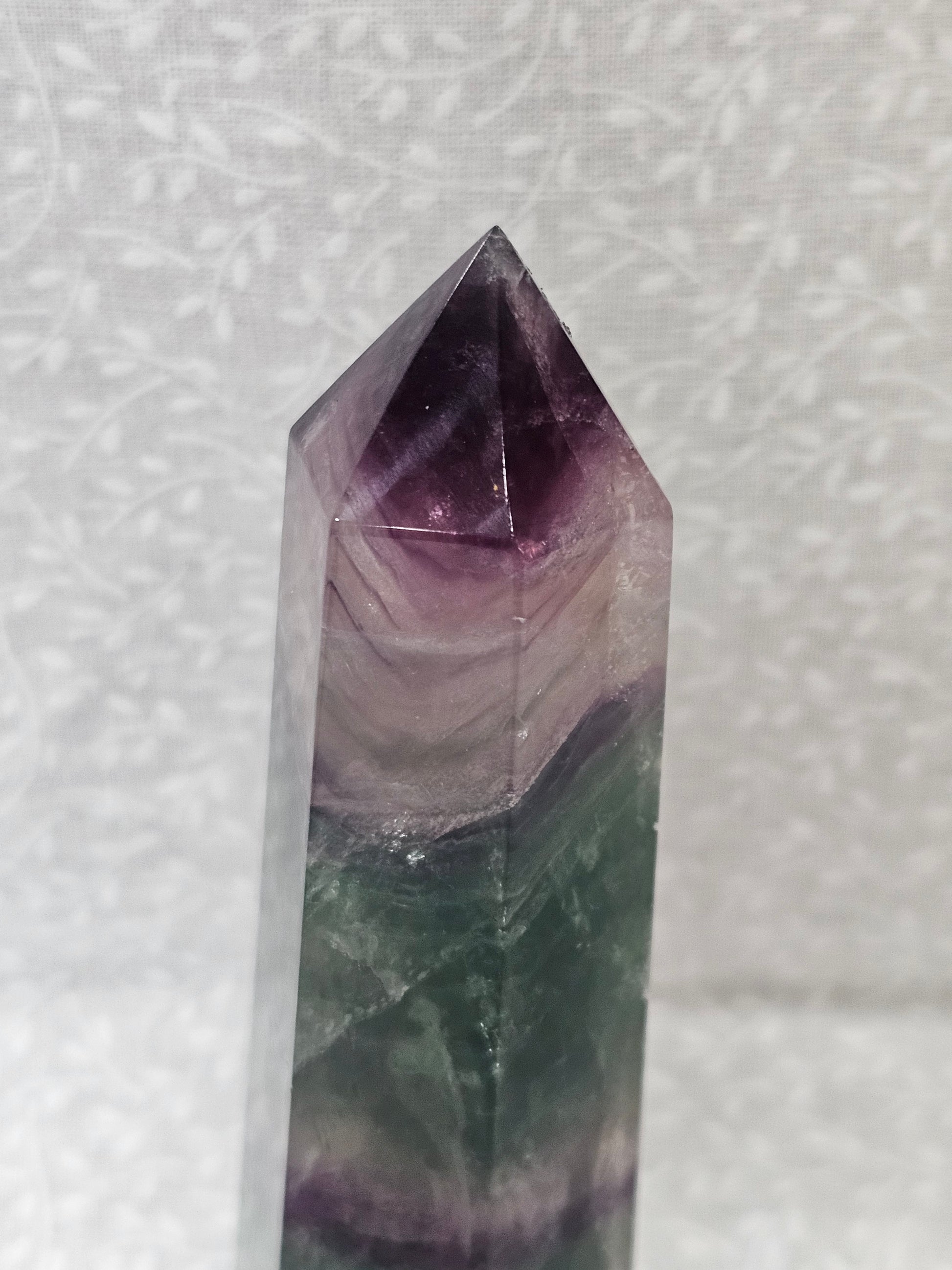 Rainbow Fluorite Crystal Tower
