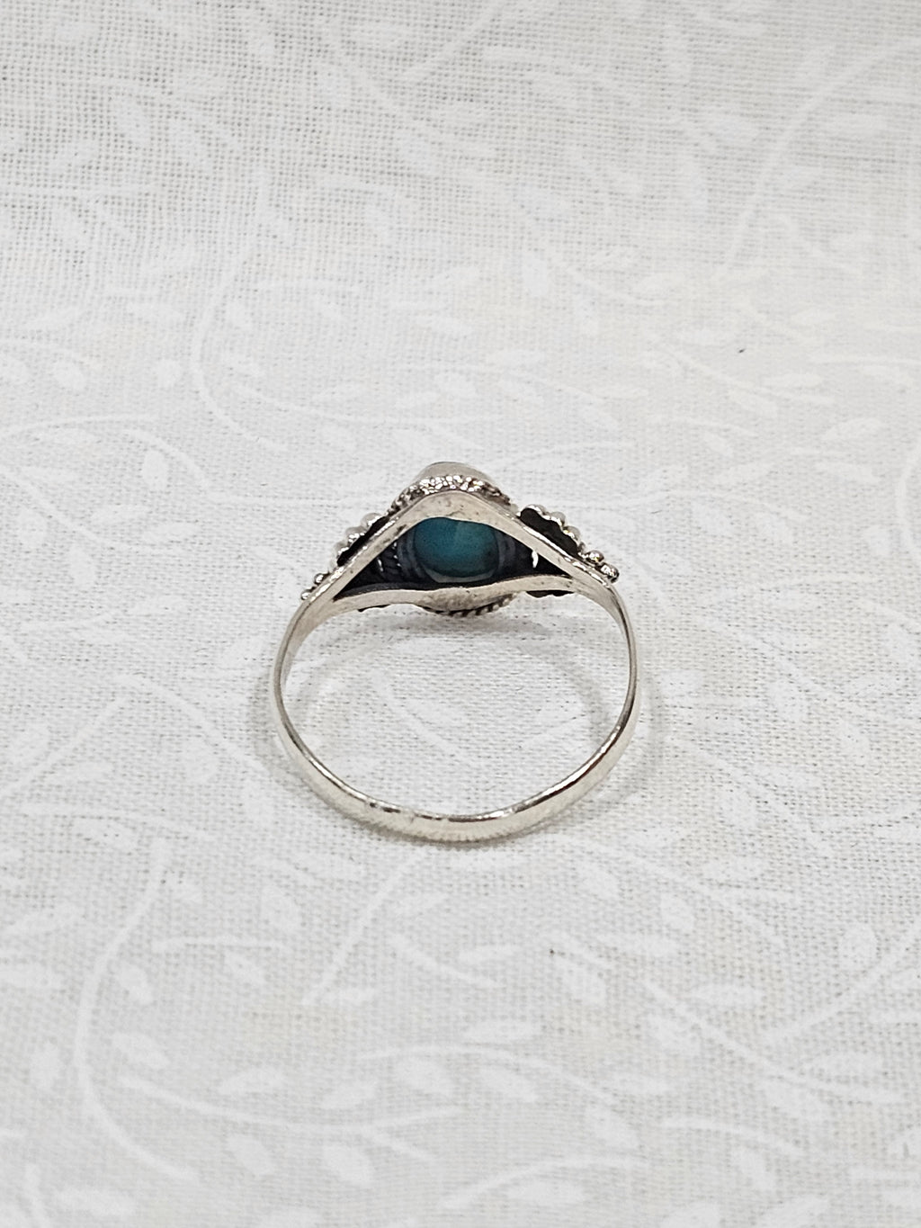 Sterling Silver Classic Turquoise Ring - Size 8.5