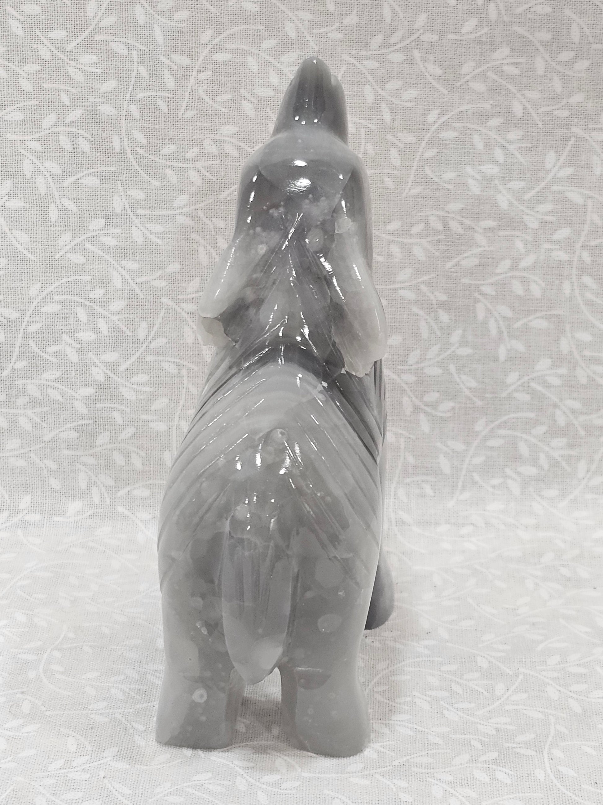 Banded Agate Crystal Wolf