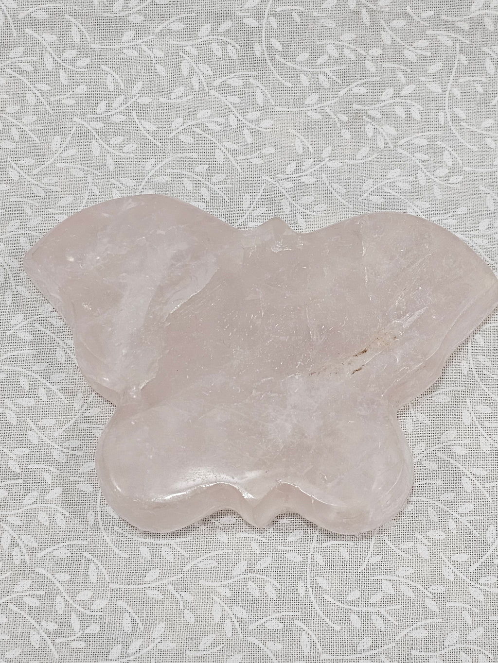 Pink Quartz Crystal Butterfly 4.5 Inch