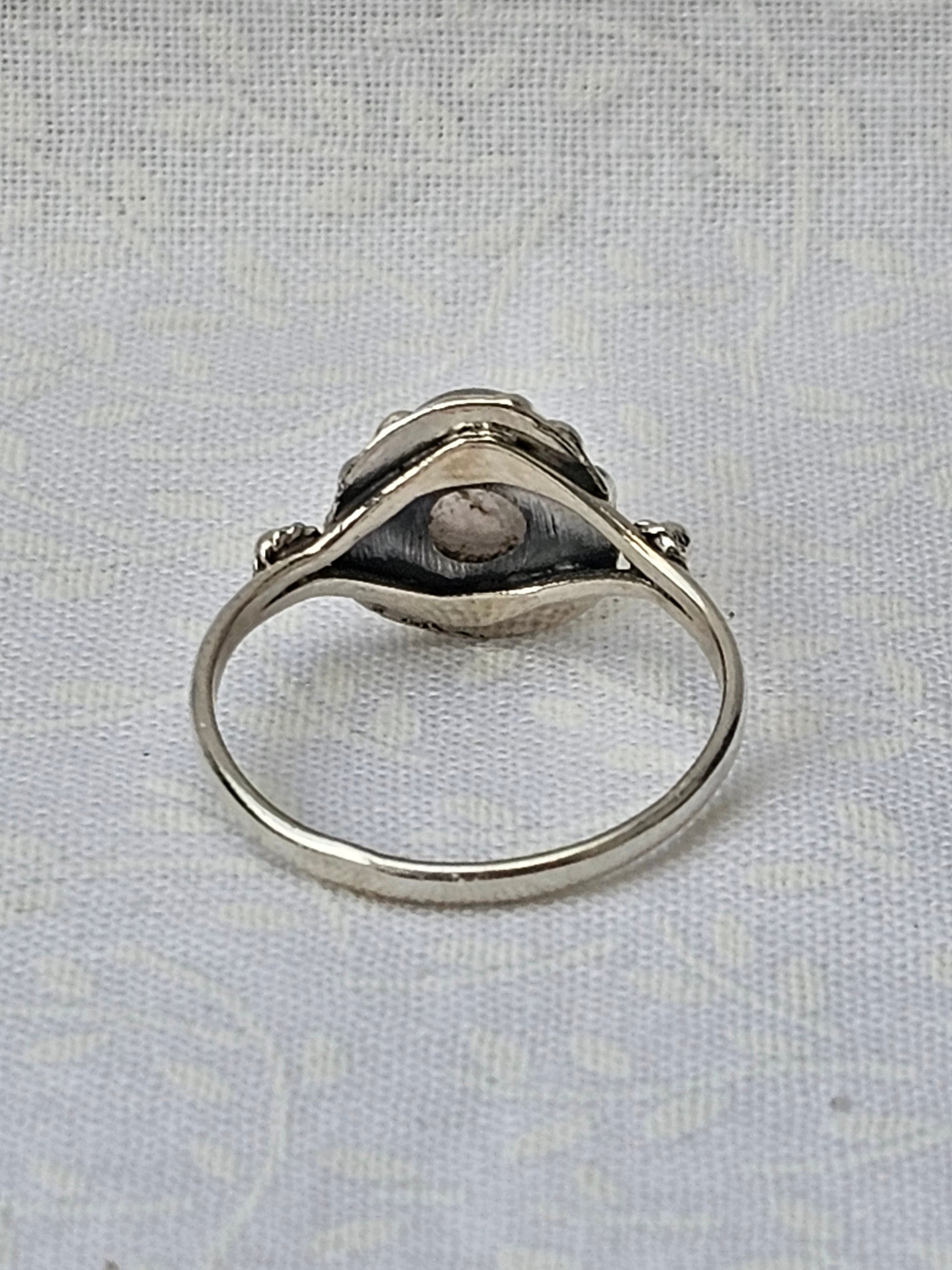 Sterling Silver Moonstone Intuition Ring Psychic Enhancement - Size 8