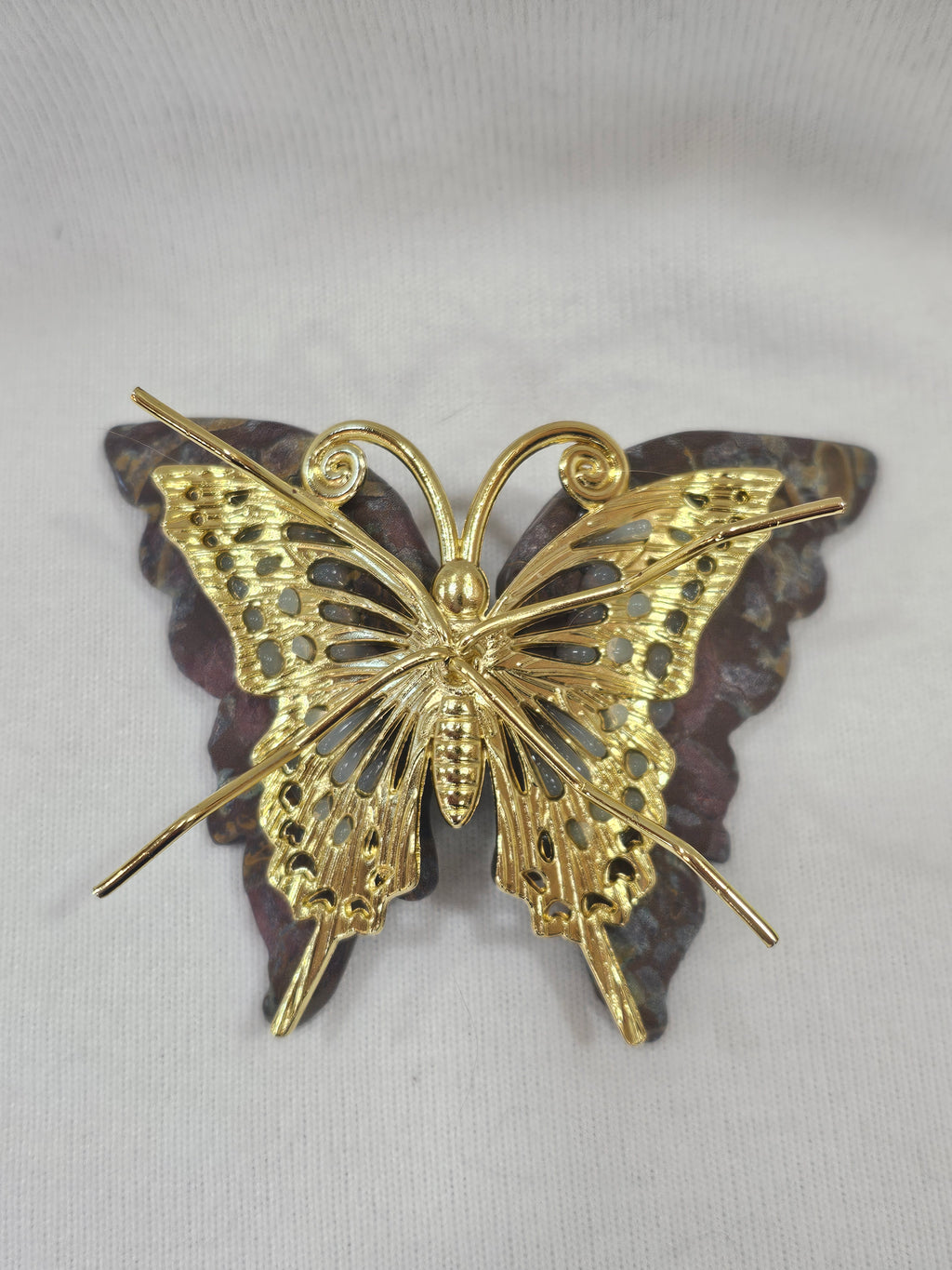 Ocean Jasper Butterfly Carving