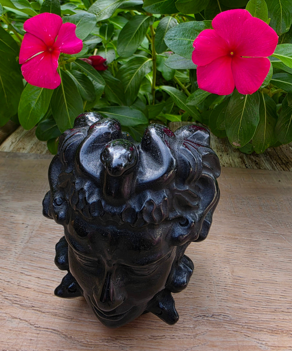 Black Obsidian Crystal Medusa