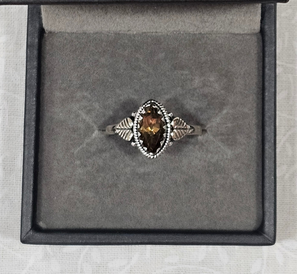 Sterling Silver Prosperity Citrine Ring - Size 8