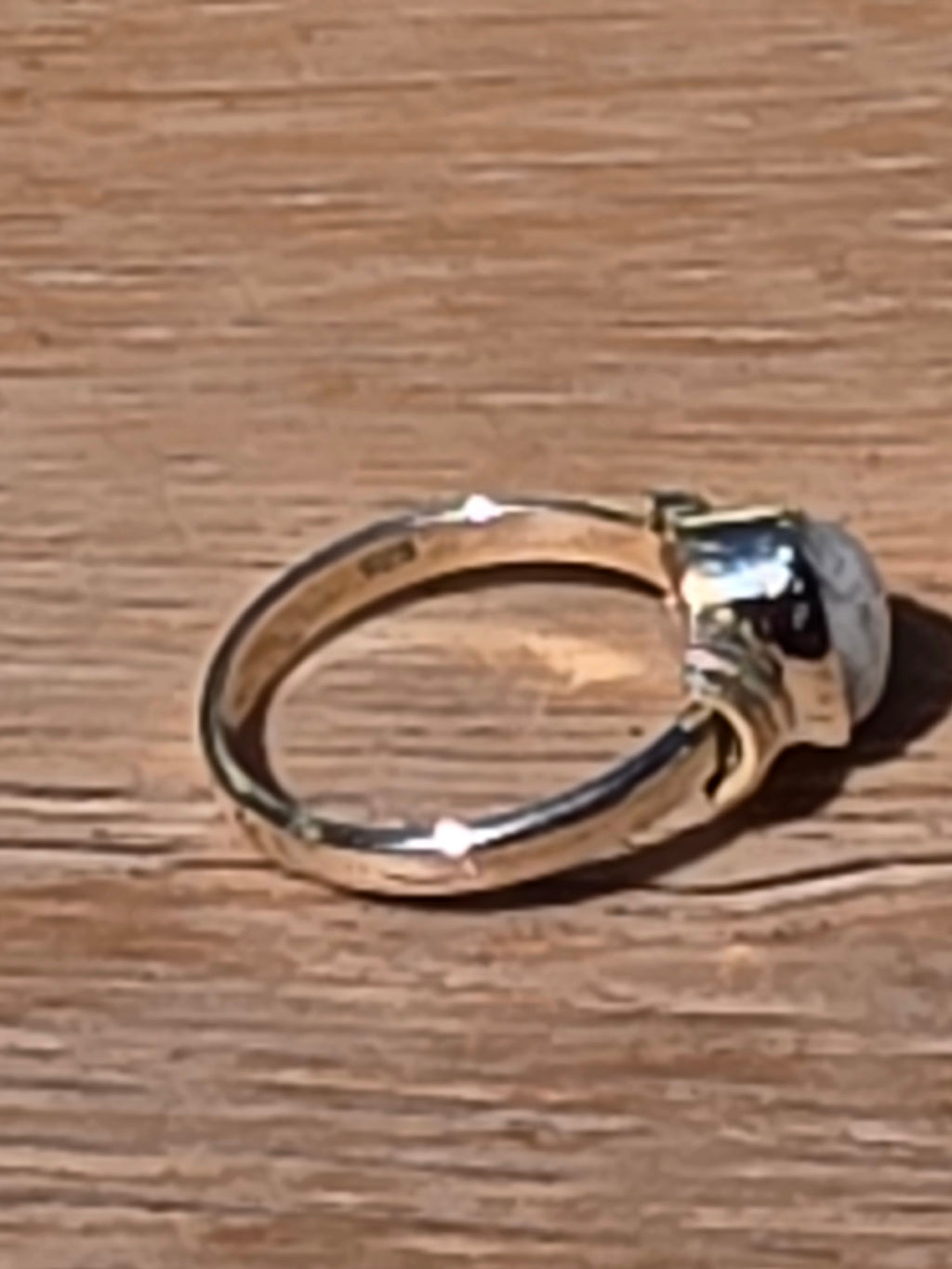 Moonstone Gemstone Sterling Silver Ring - Size 6