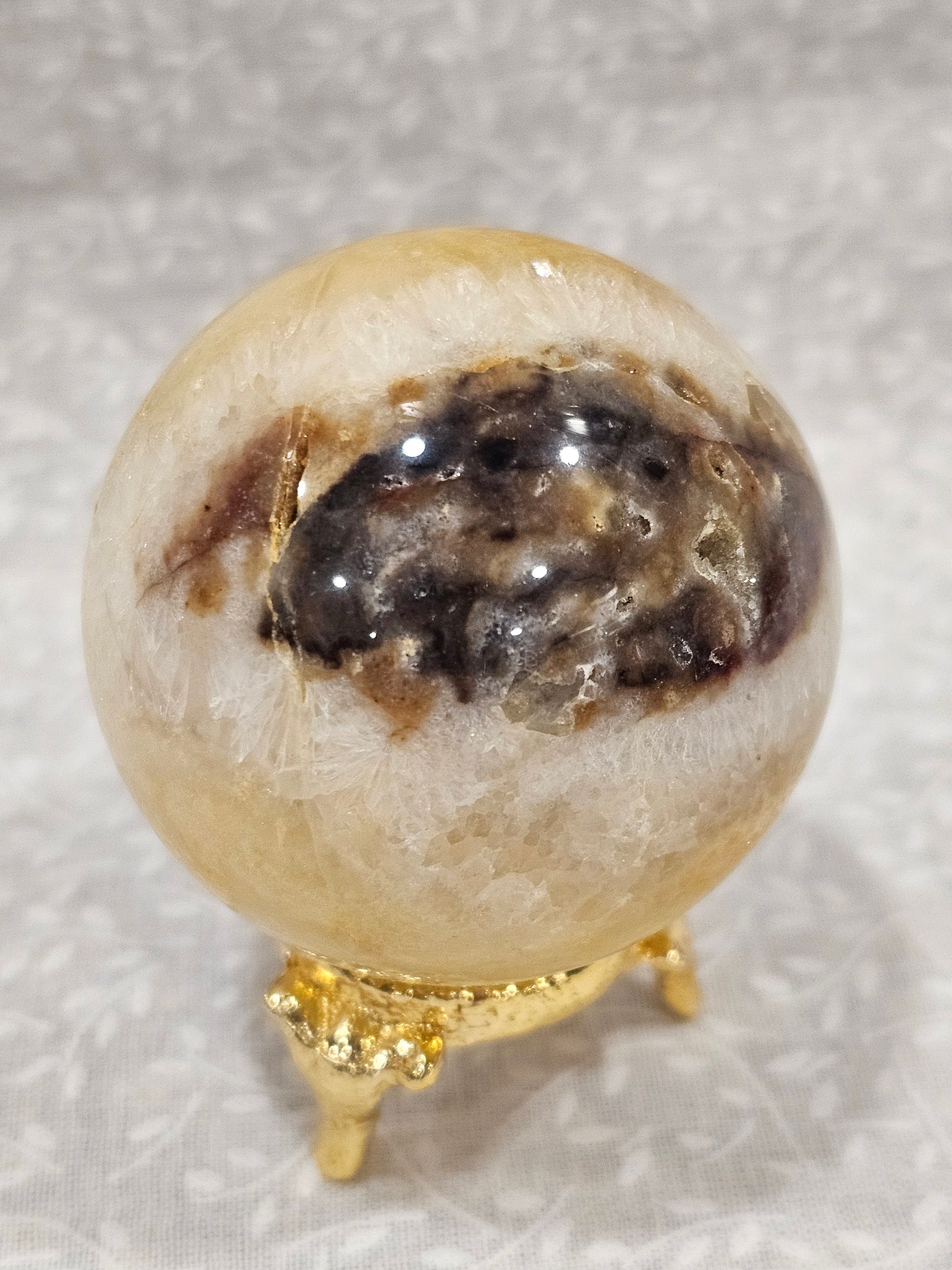 Gobi Agate Eye Crystal Sphere Rare Find