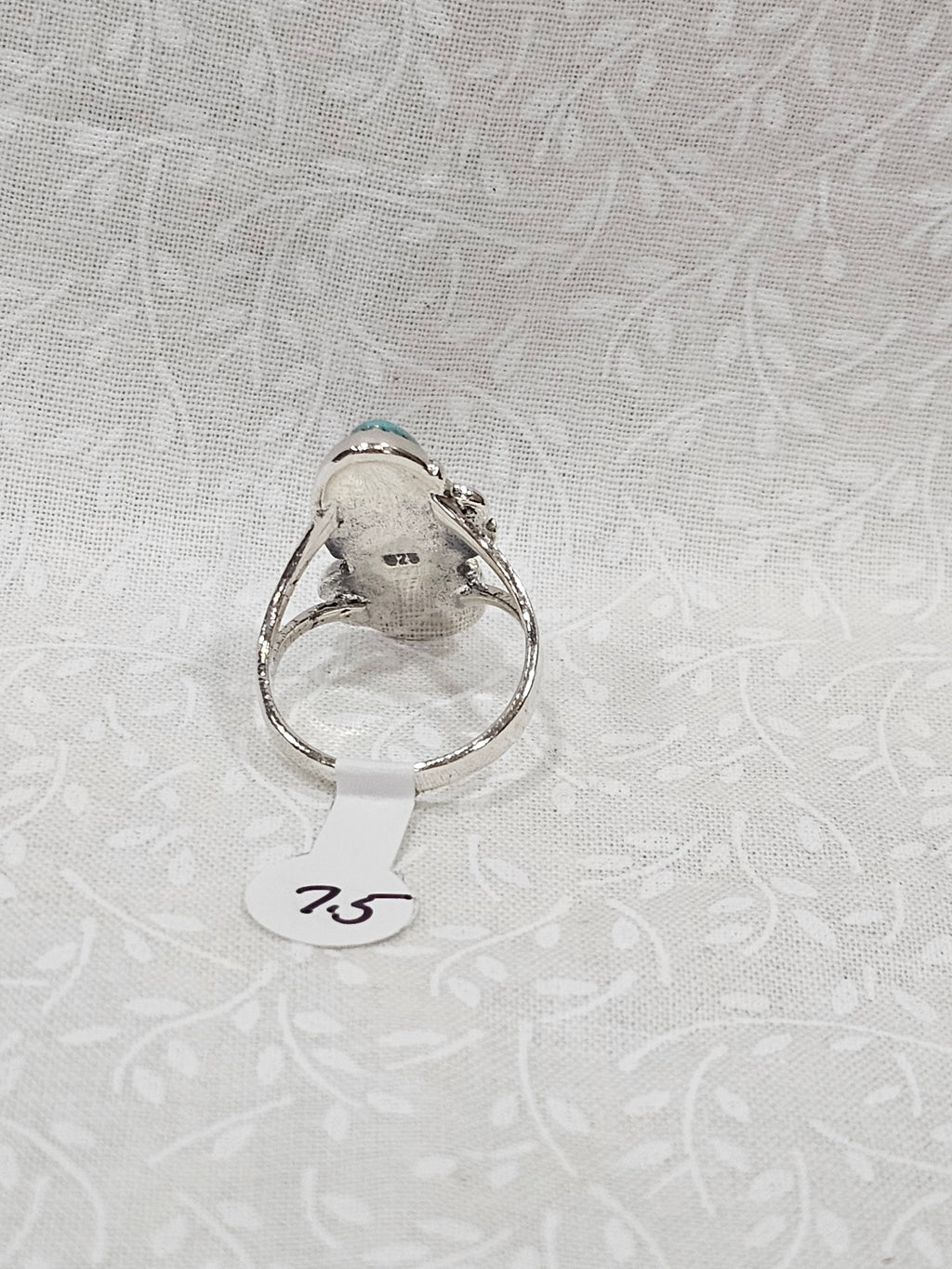 Sterling Silver Red & Blue Turquoise Ring 7.5