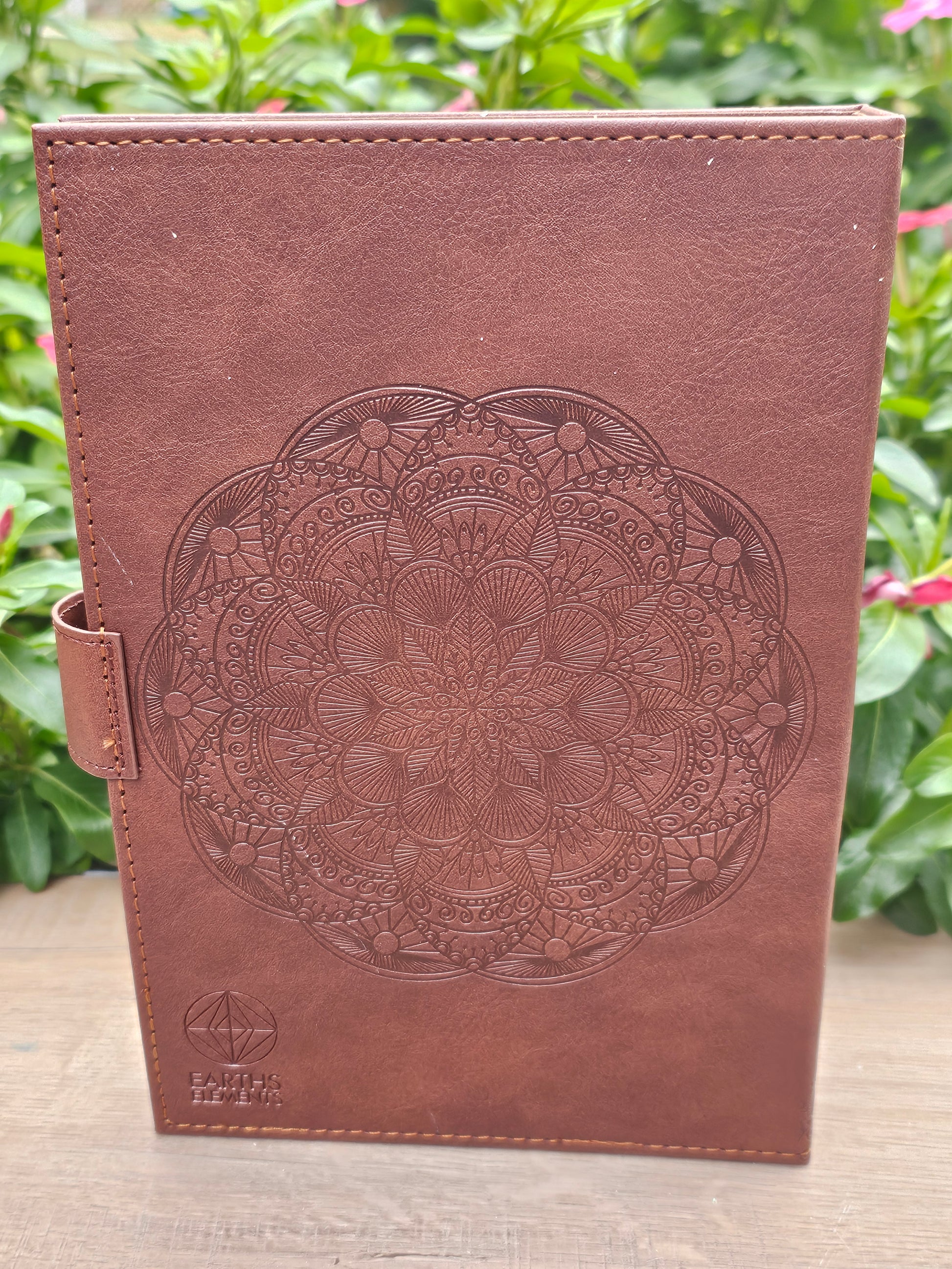 Turquoise Hamsa Hand Leather Notebook  Handcrafted Journal