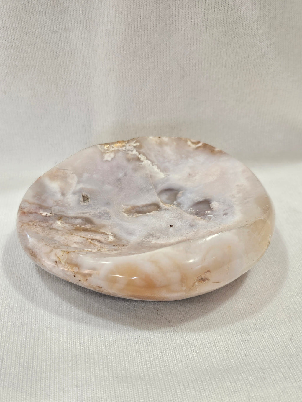 Flower Agate Crystal Bowl - 4" Natural Stone Dish