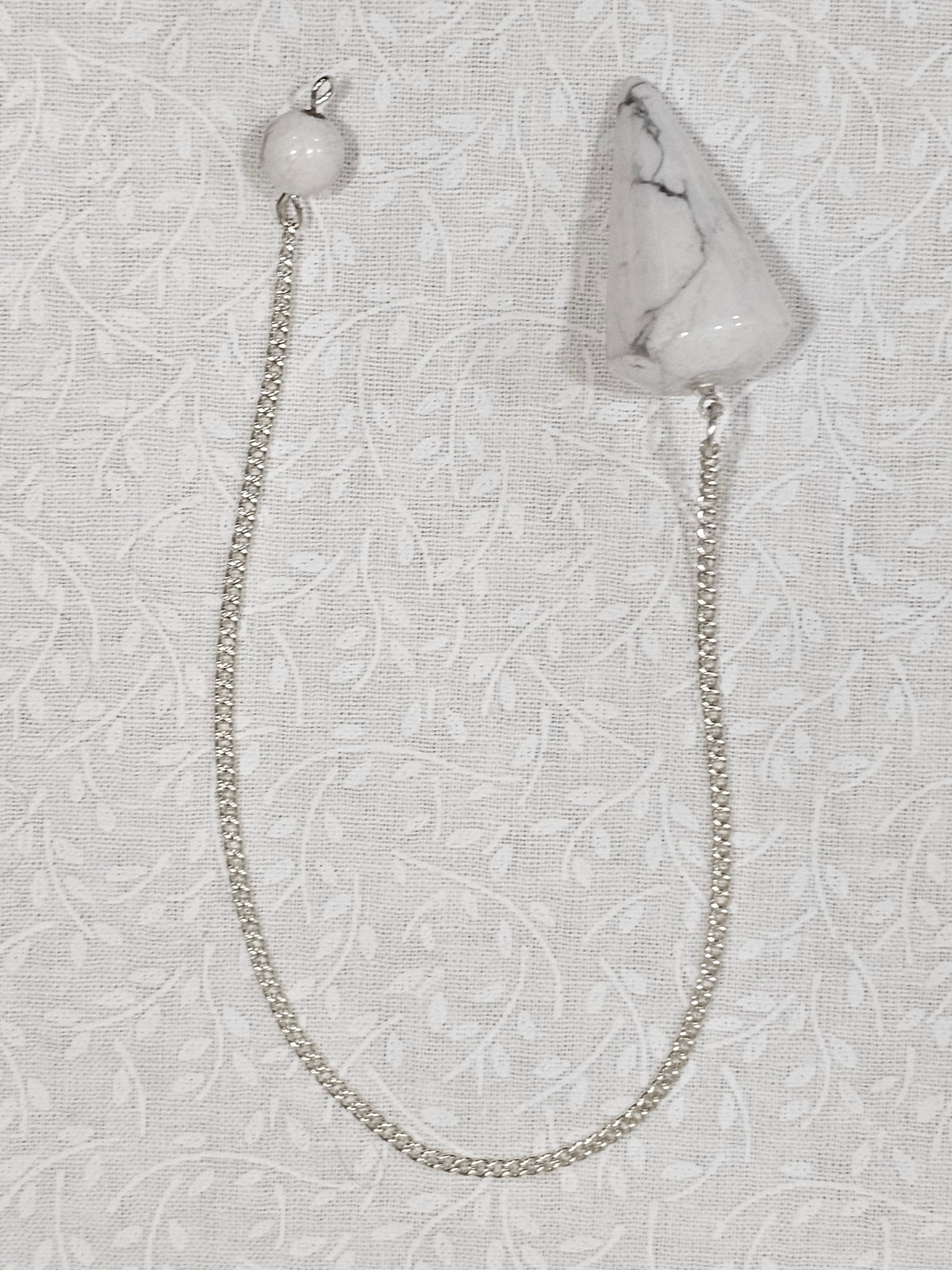 Howelite Crystal Pendulum