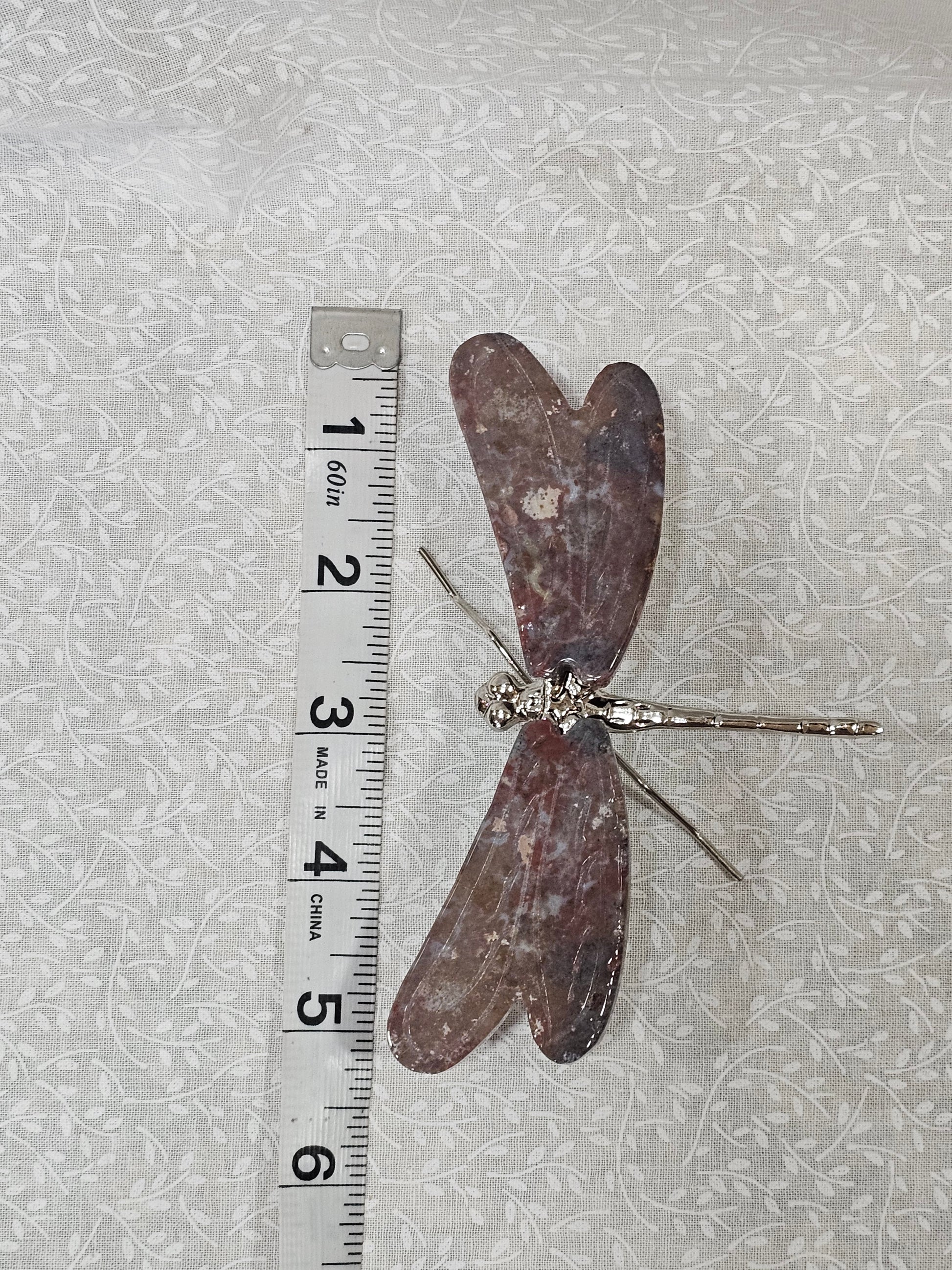 Jasper Crystal Dragonfly 5.5 Inch