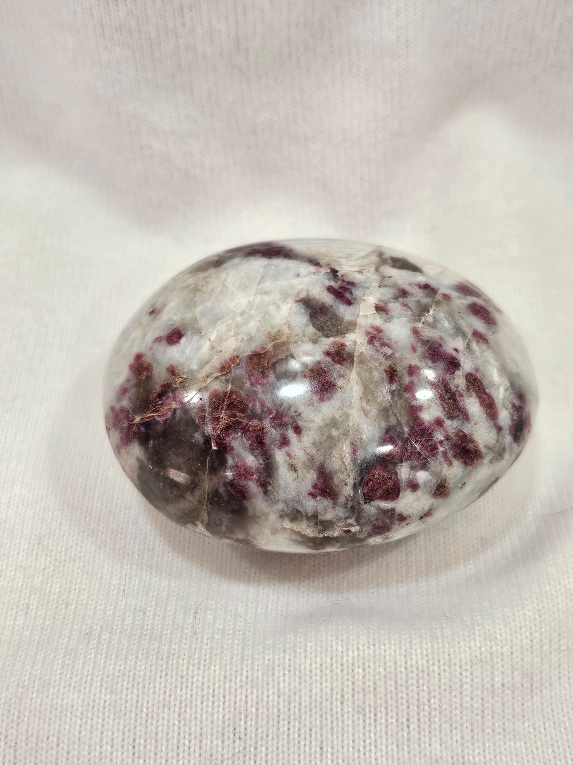 Rubellite Tourmaline Palm Stone 2¾" × 2"