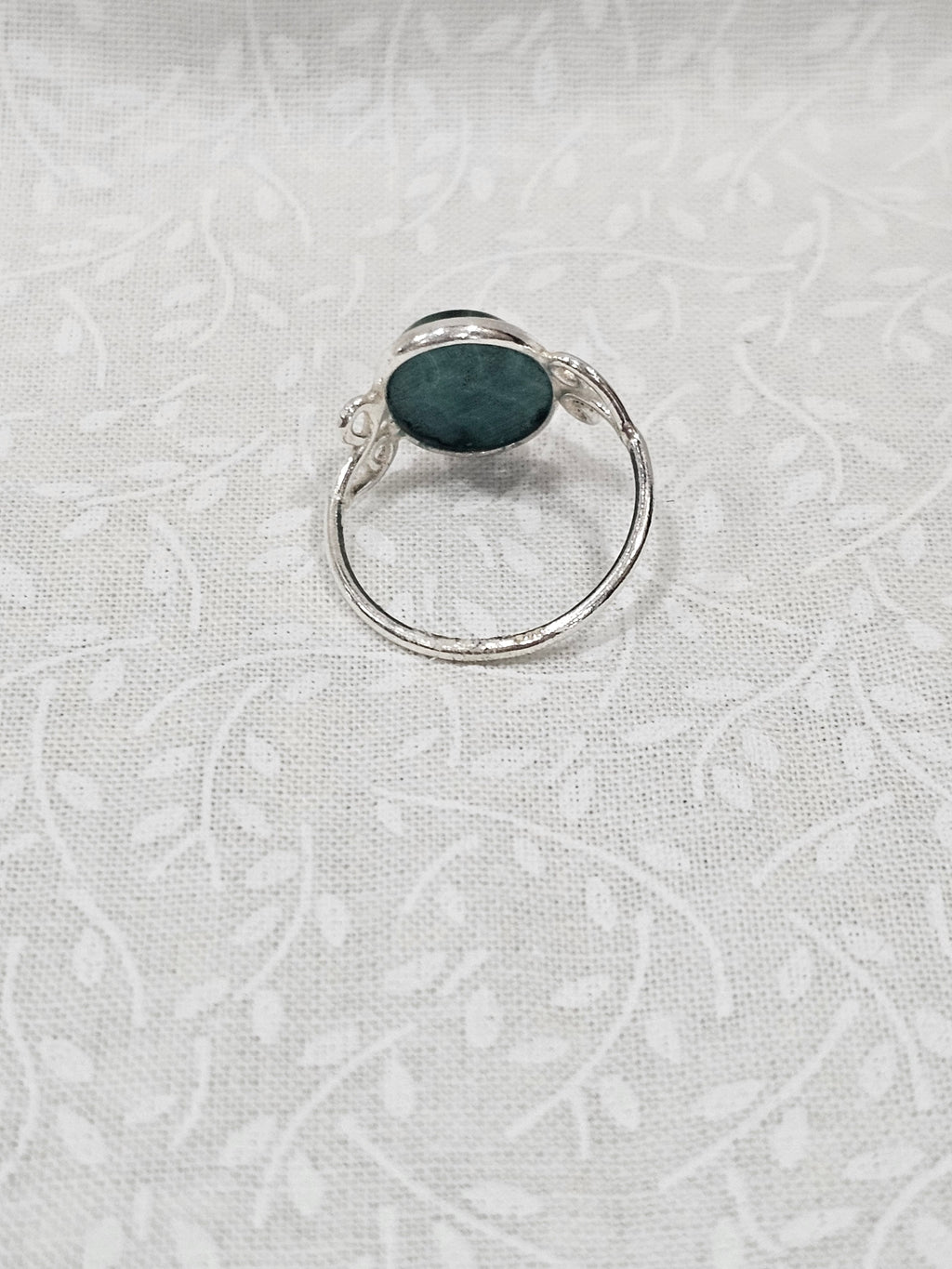 Sterling Silver Malachite Ring - Size 7