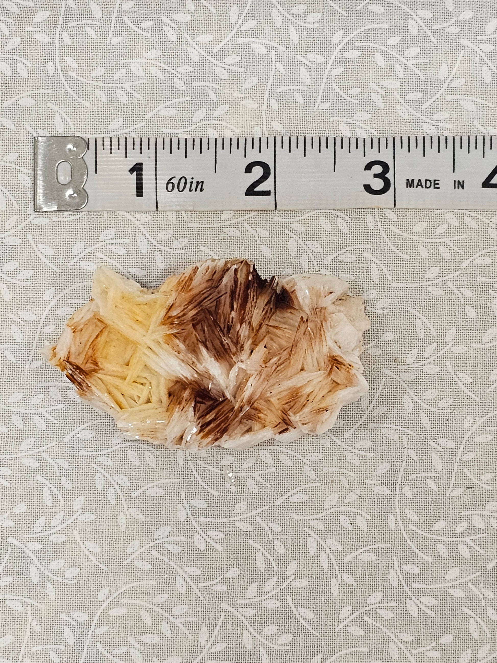 Vanadinite on Barite Raw Crystal Cluster