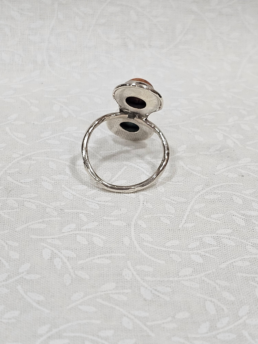 Sterling Silver Spiny Oyster Turquoise Ring - Size 7.5