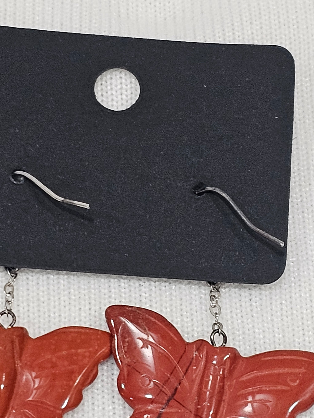 Red Jasper Earrings - Natural Stone Sterling Silver Dangle Earrings