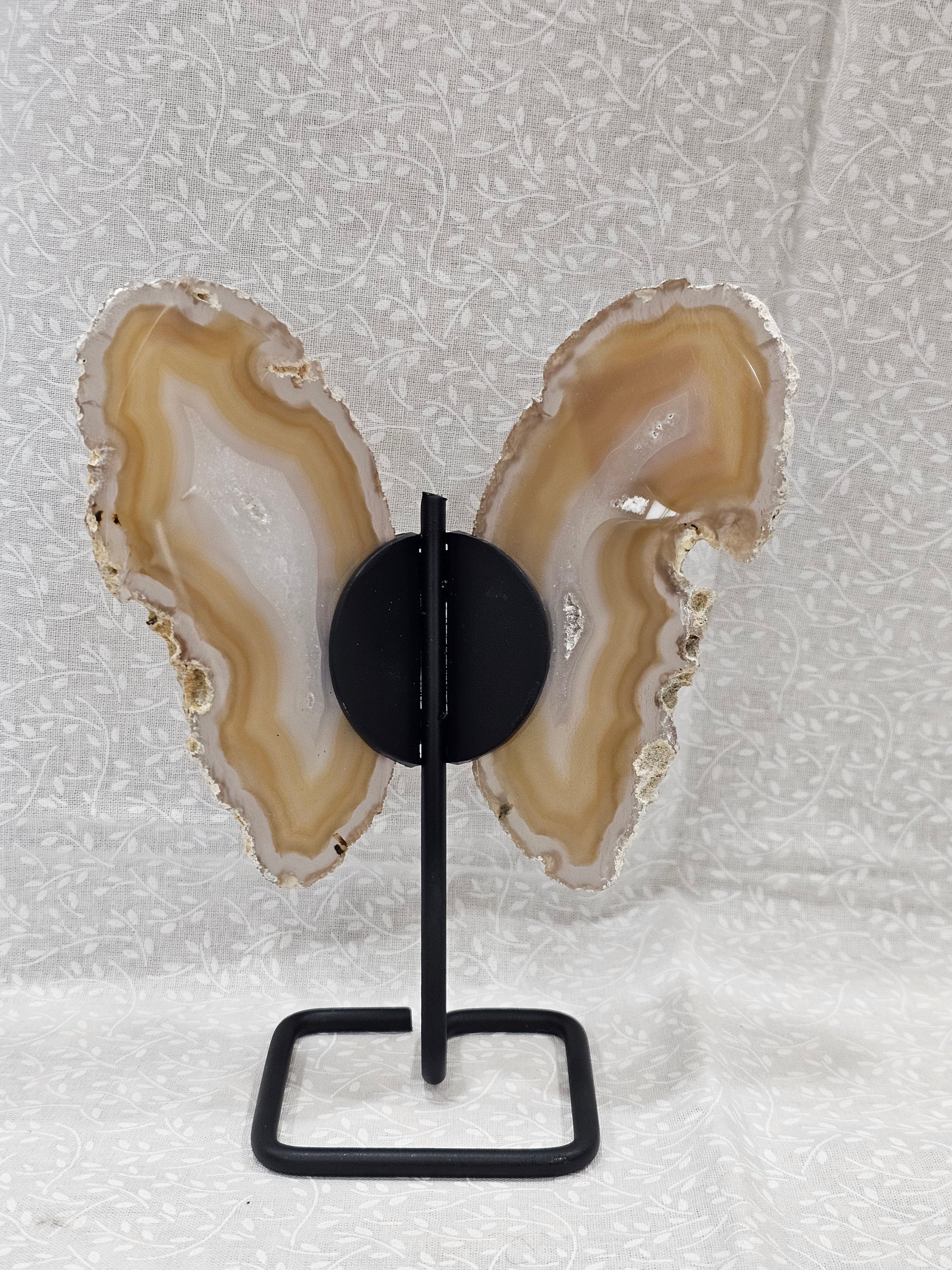 Agate Crystal Butterfly Wings on Stand