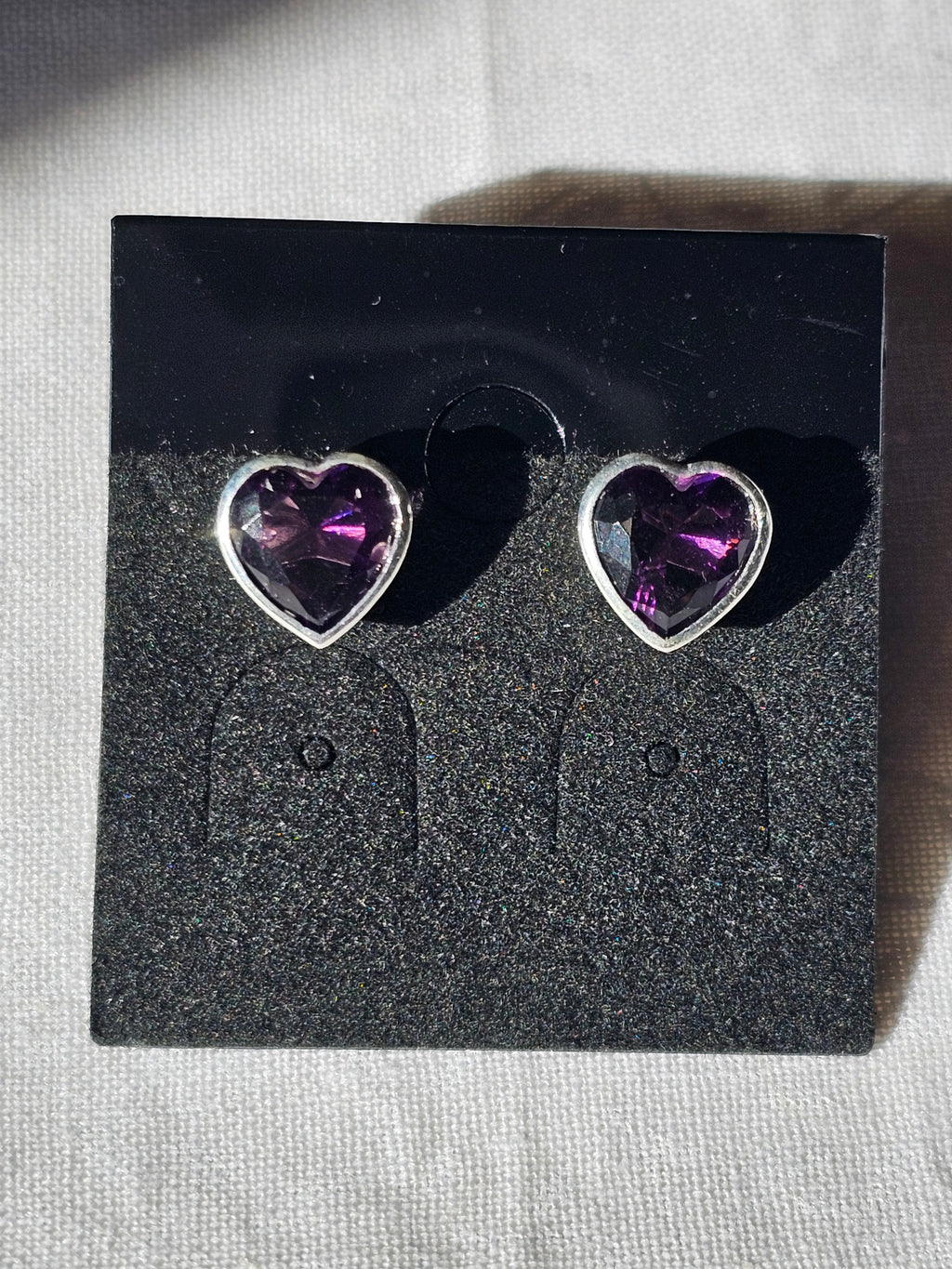 Sterling Silver Amethyst Gemstone Earrings - Natural Stone