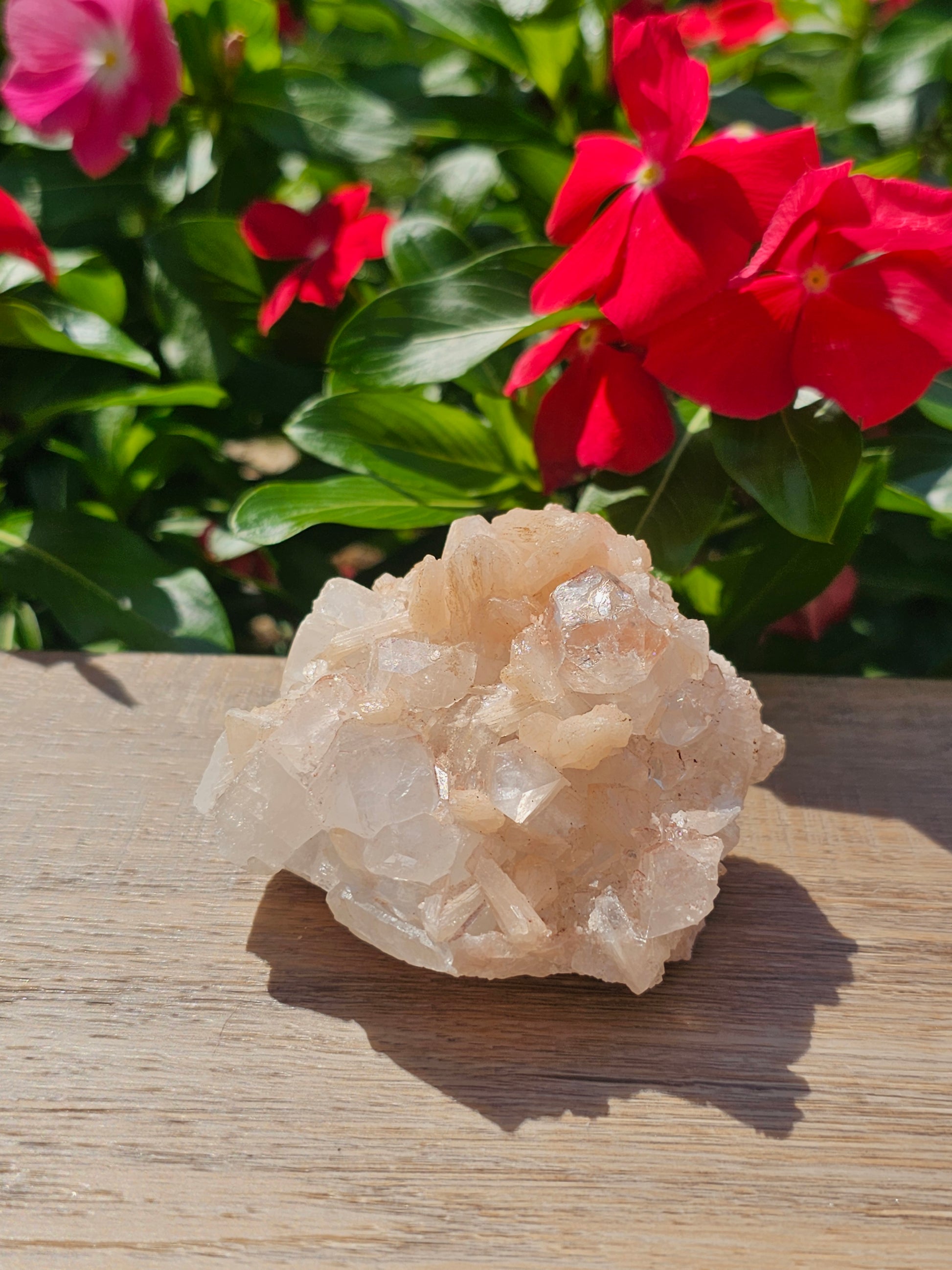 Apophyllite Stillbite Clear Quartz Raw Crystal Cluster