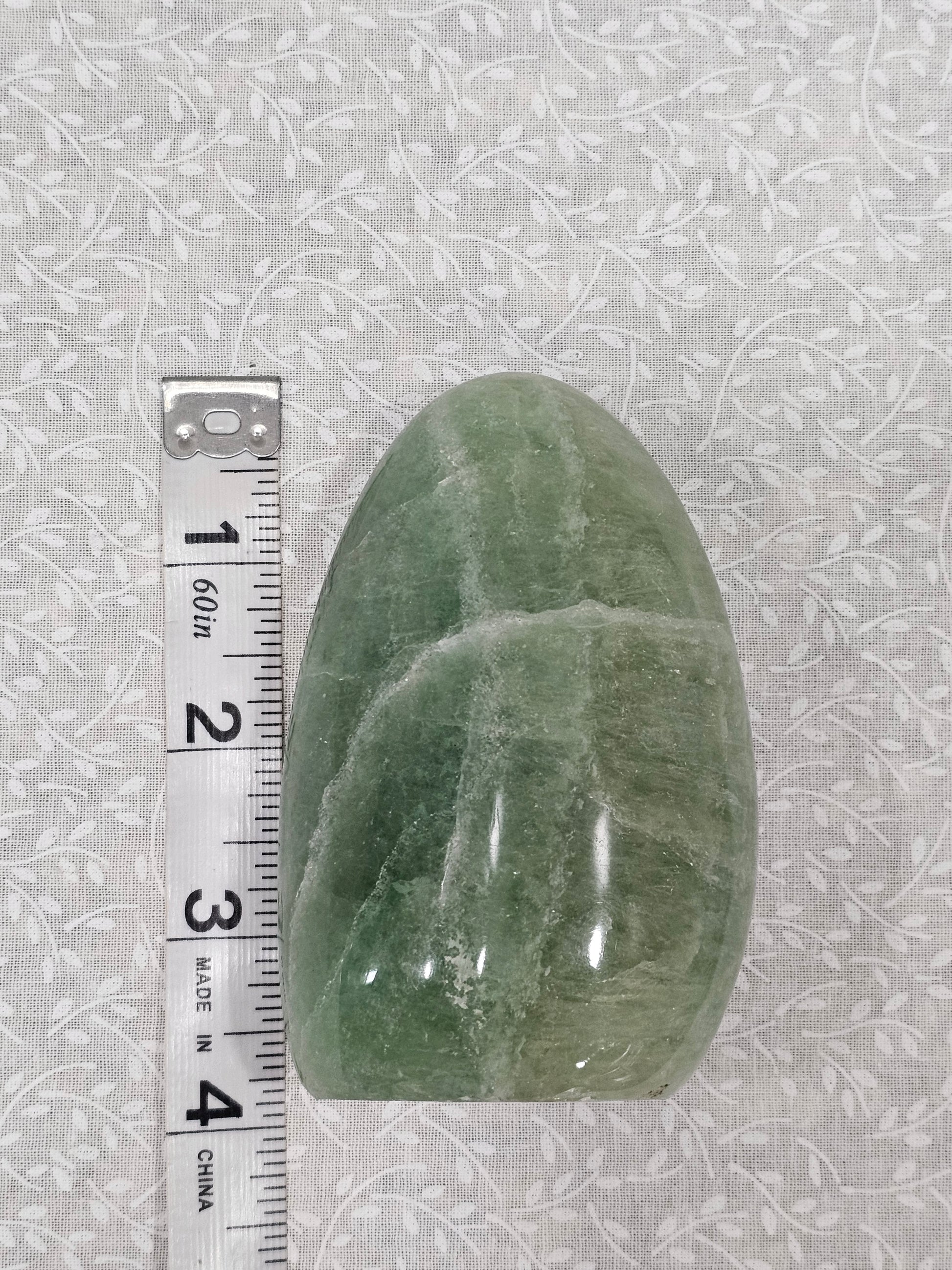 Green Fluorite Crystal Free Form