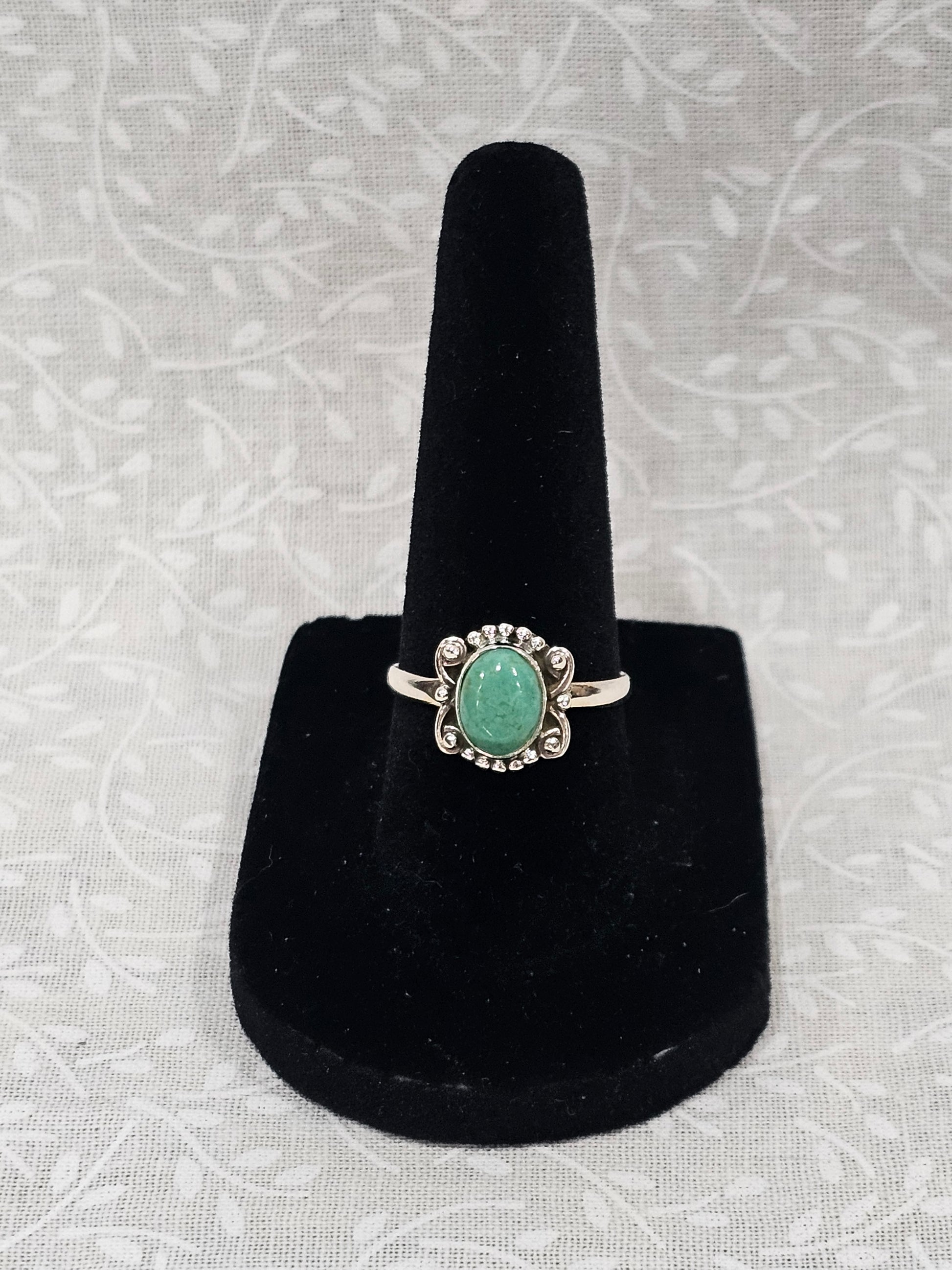 Sterling Silver Turquoise Gemstone Ring 7