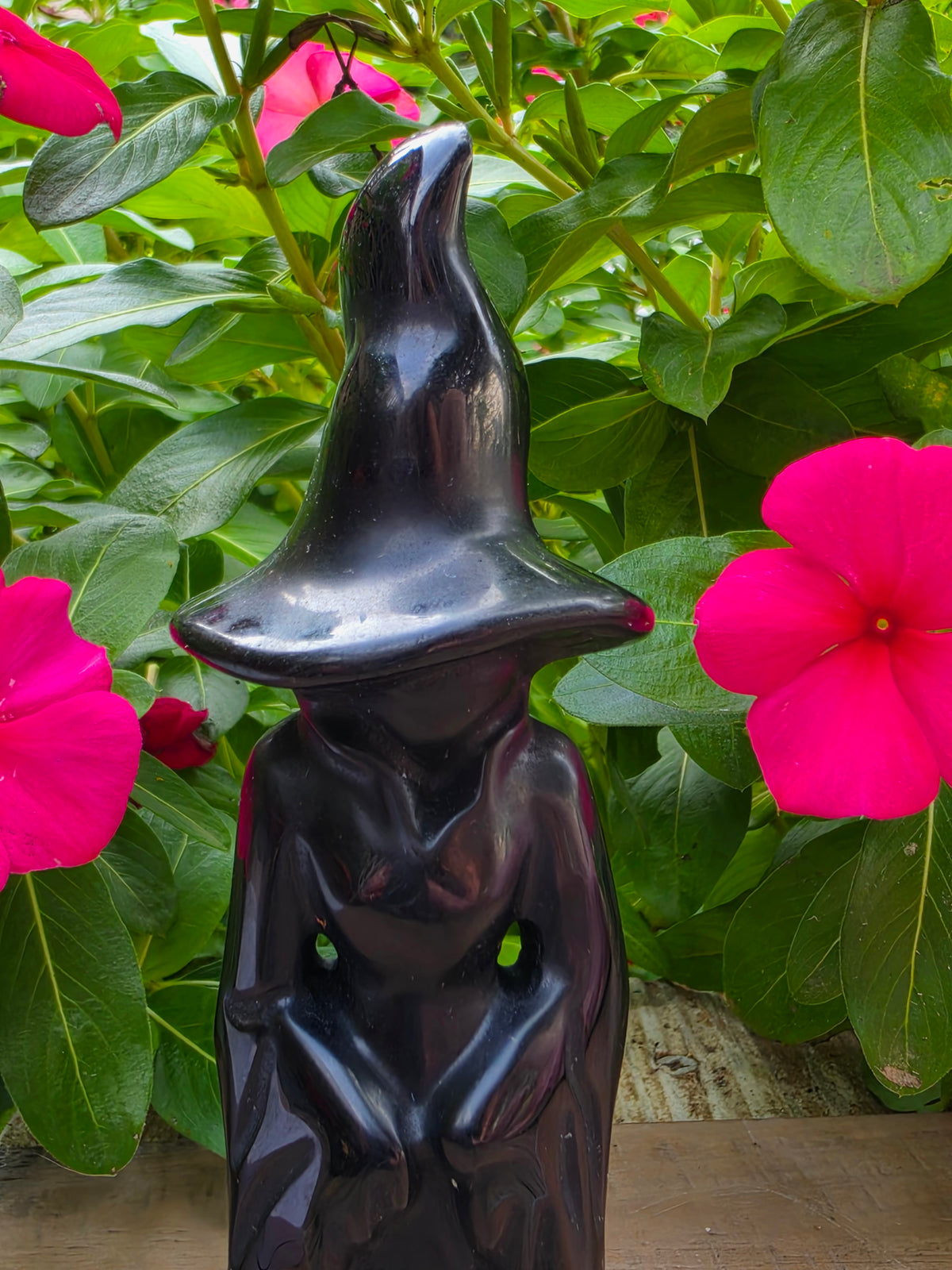 Black Obsidian Crystal Witch