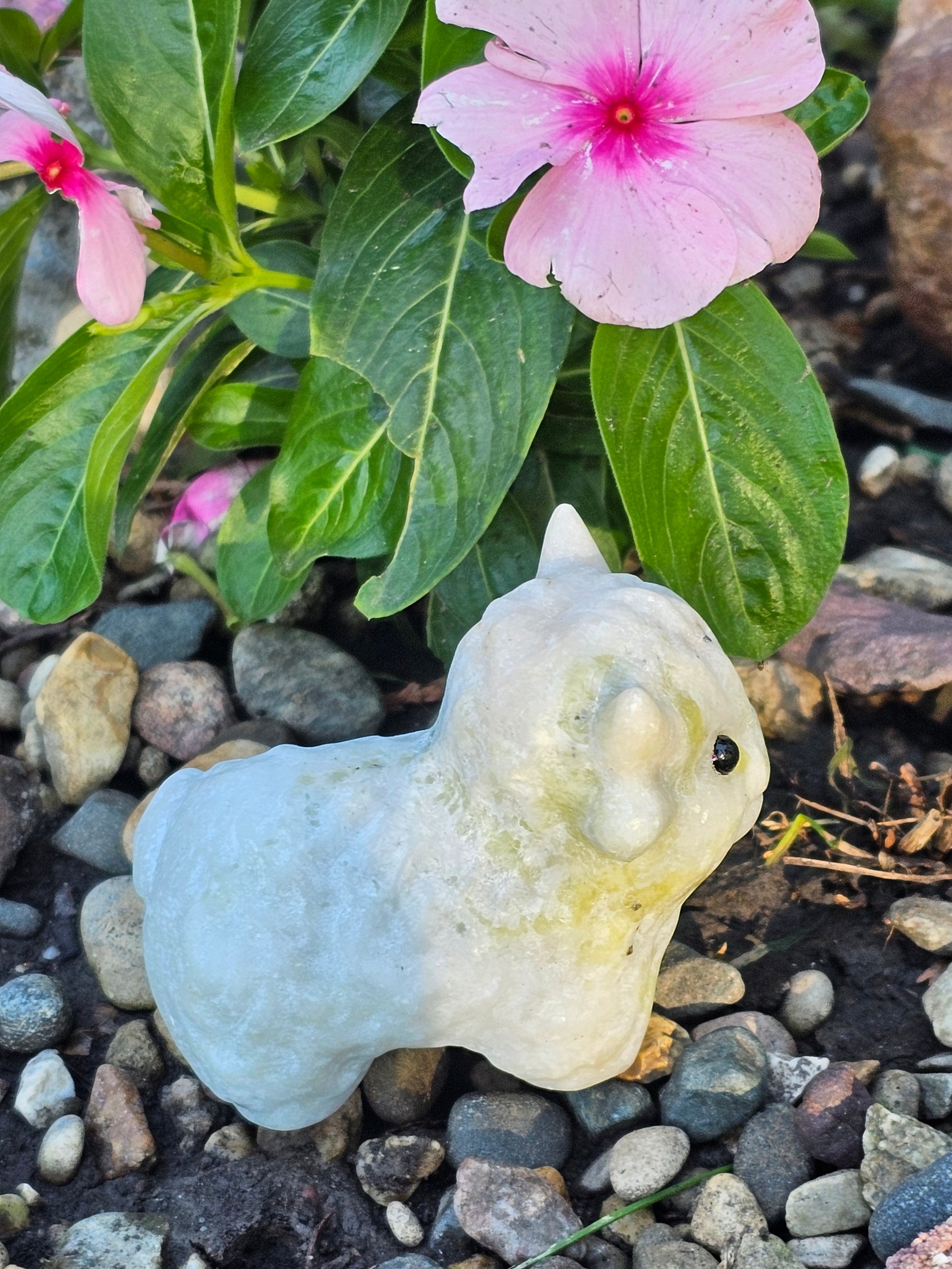 White Jade Crystal Highland Cow