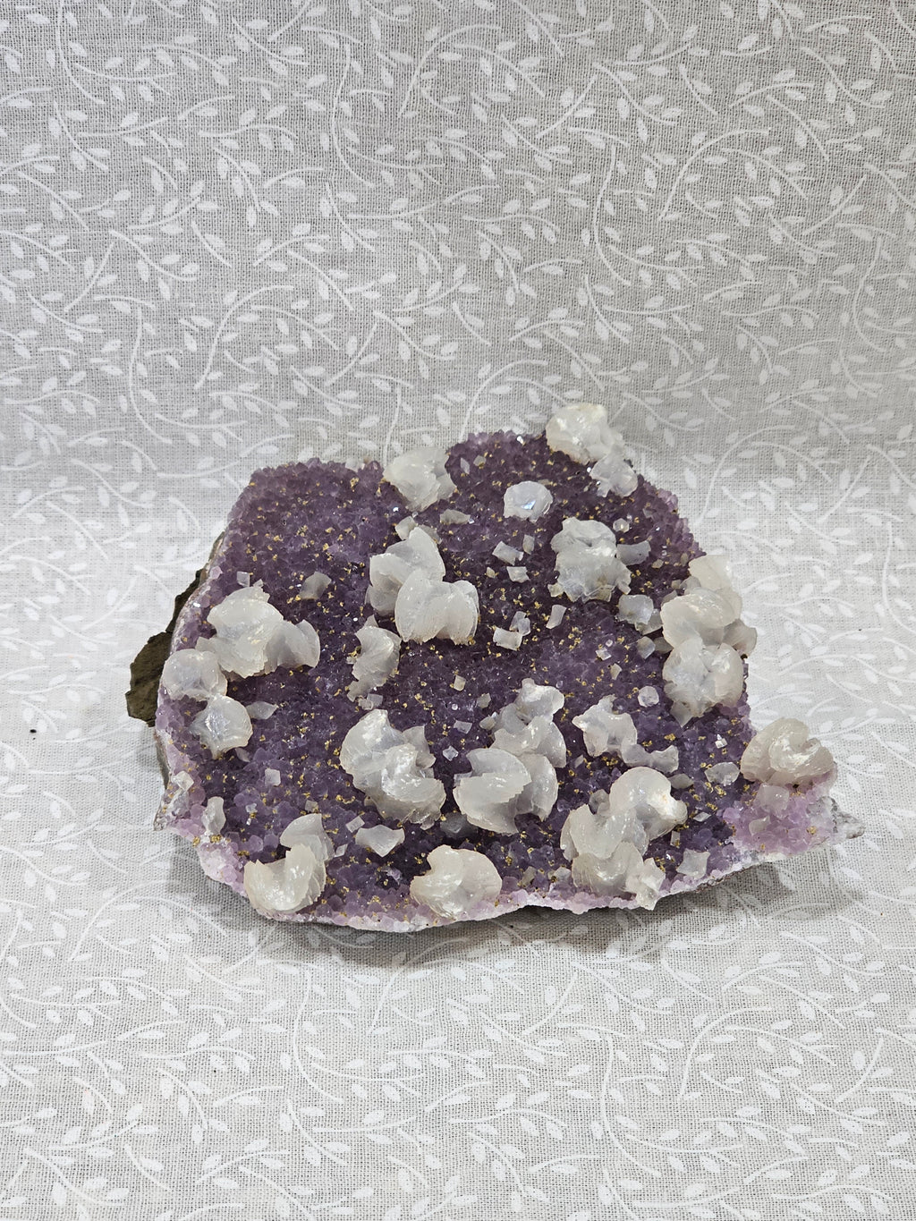 Amethyst & Calcite with Inclusion Raw Crystal Cluster