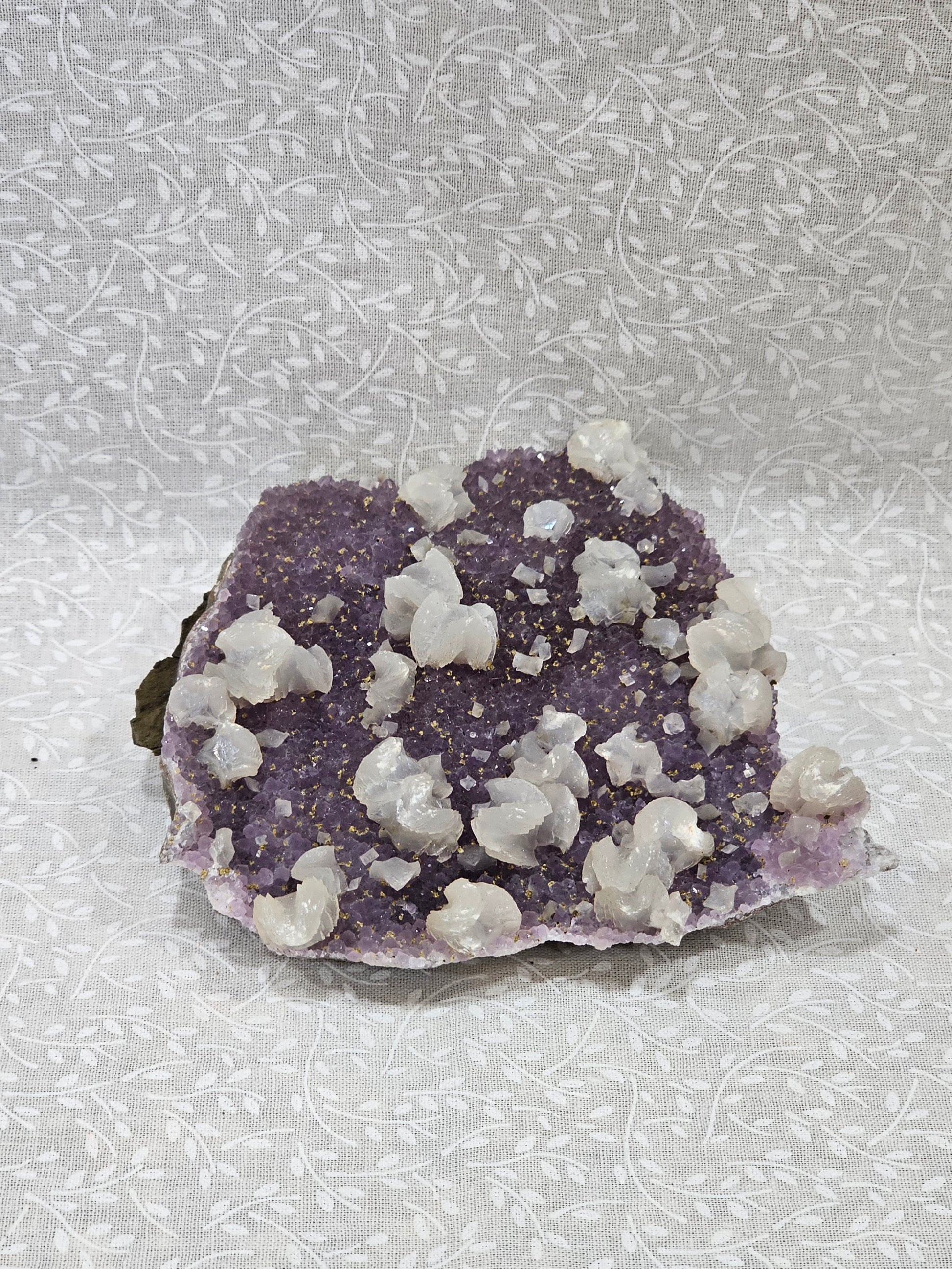 Amethyst & Calcite with Inclusion Raw Crystal Cluster