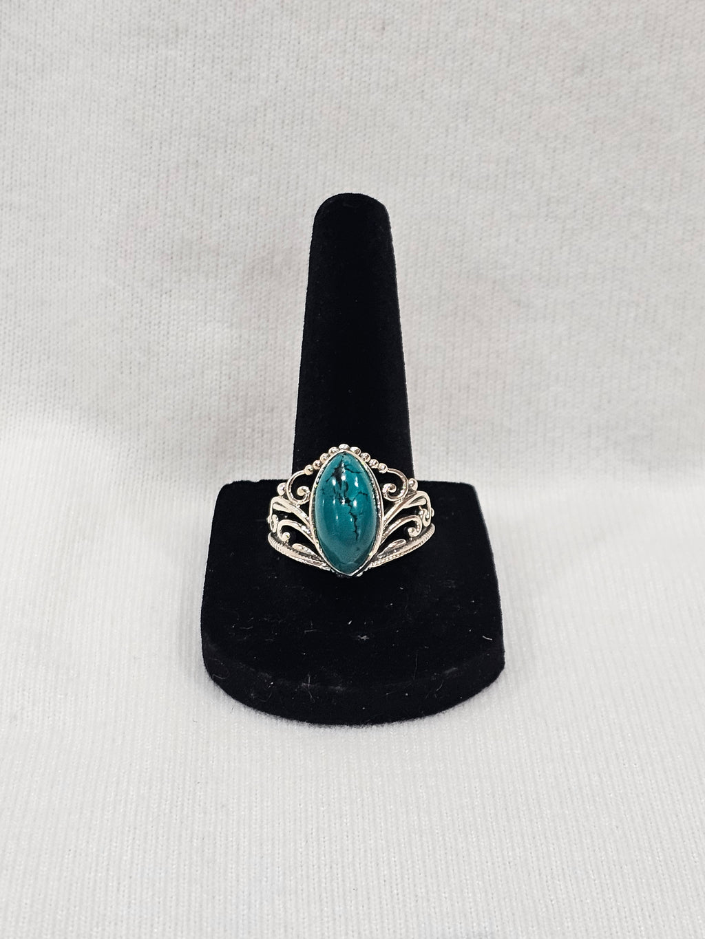 Turquoise Sterling Silver Ring - Size 9