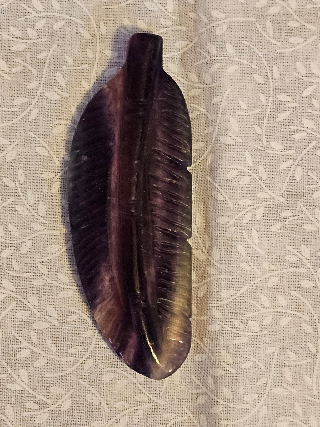 Rainbow Fluorite Crystal Feather 3.5 Inch