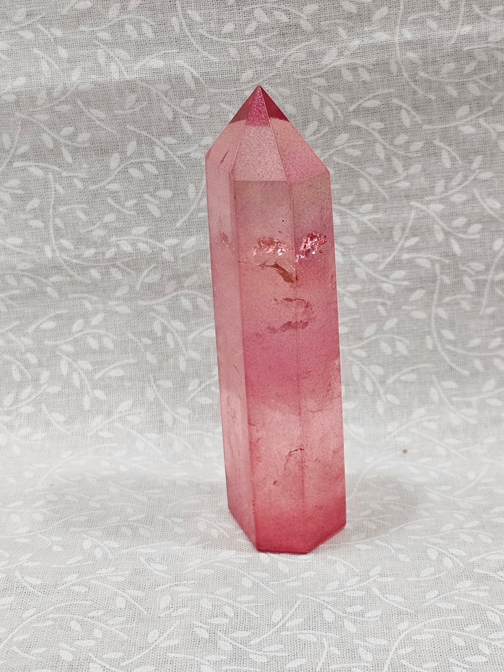 Red Aura Quartz Crystal Tower