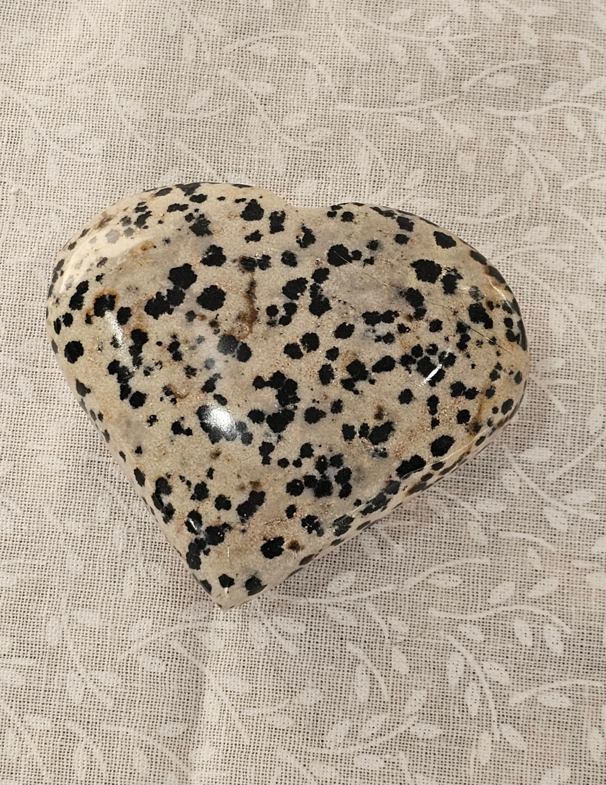 Dalmatian Jasper Crystal Heart