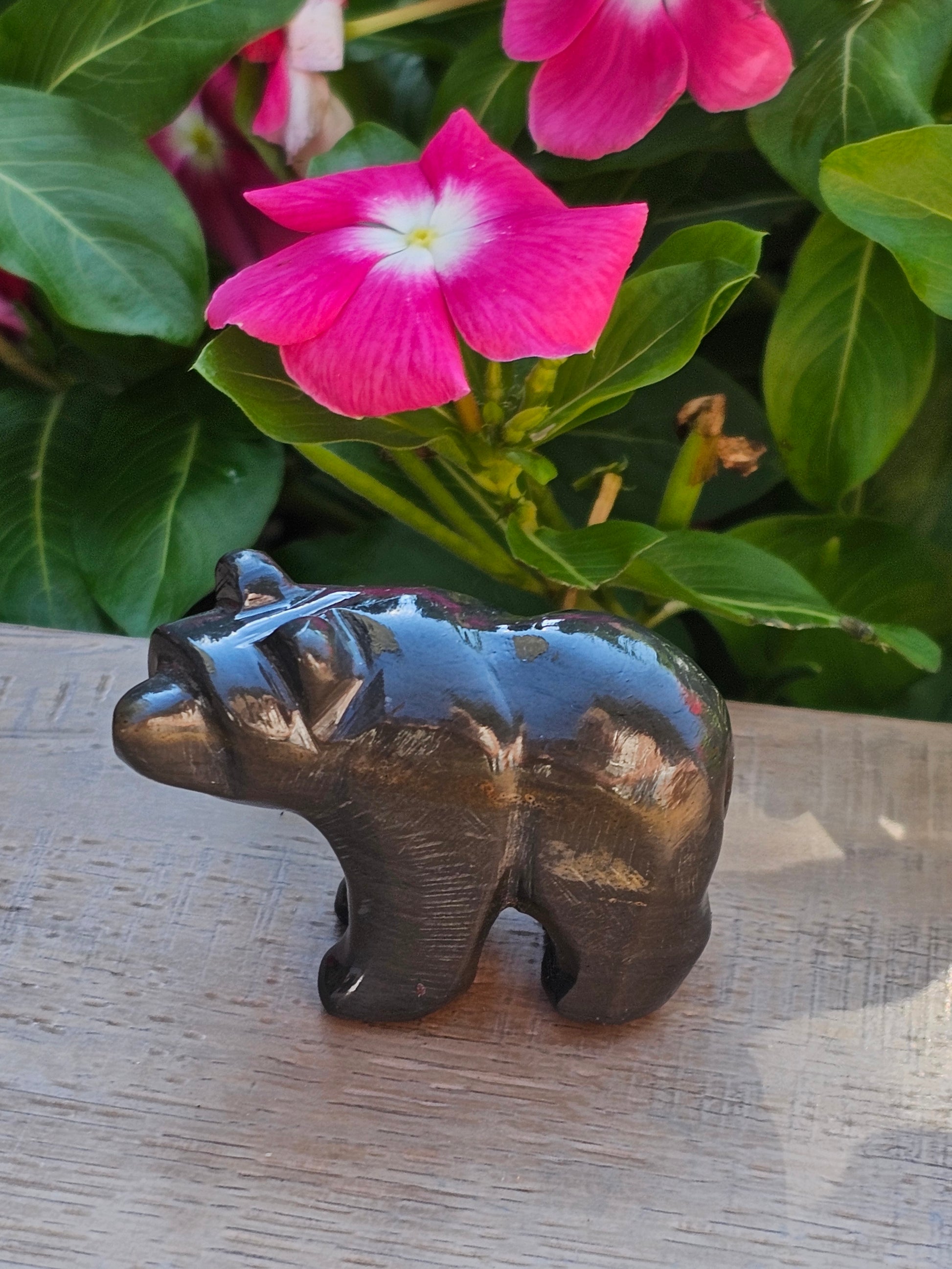 Black Obsidian Crystal Bear