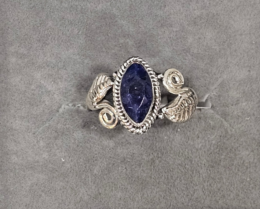 Sterling Silver Sapphire Gemstone Ring 6
